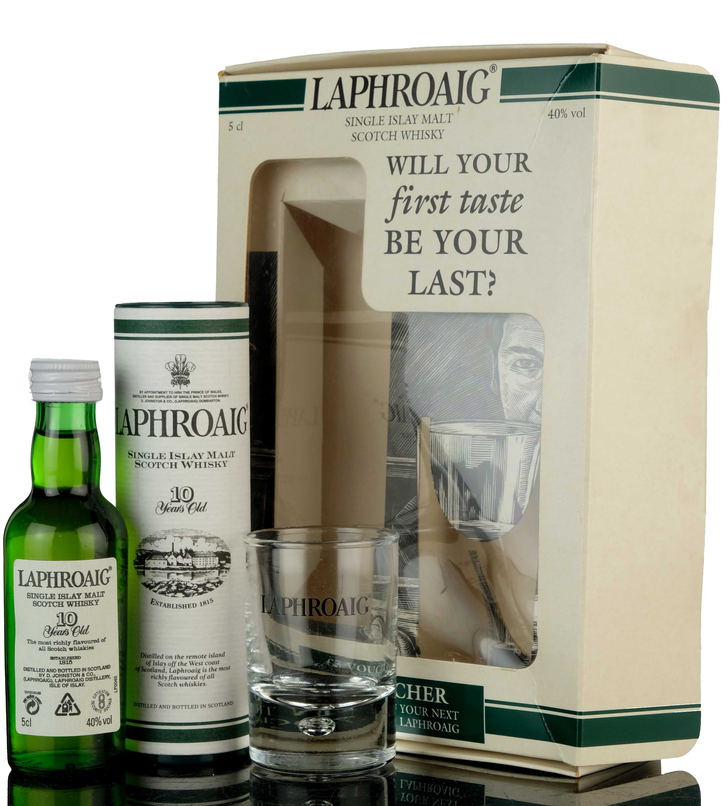 Laphroaig 10 Year Old Miniature Presentation Set
