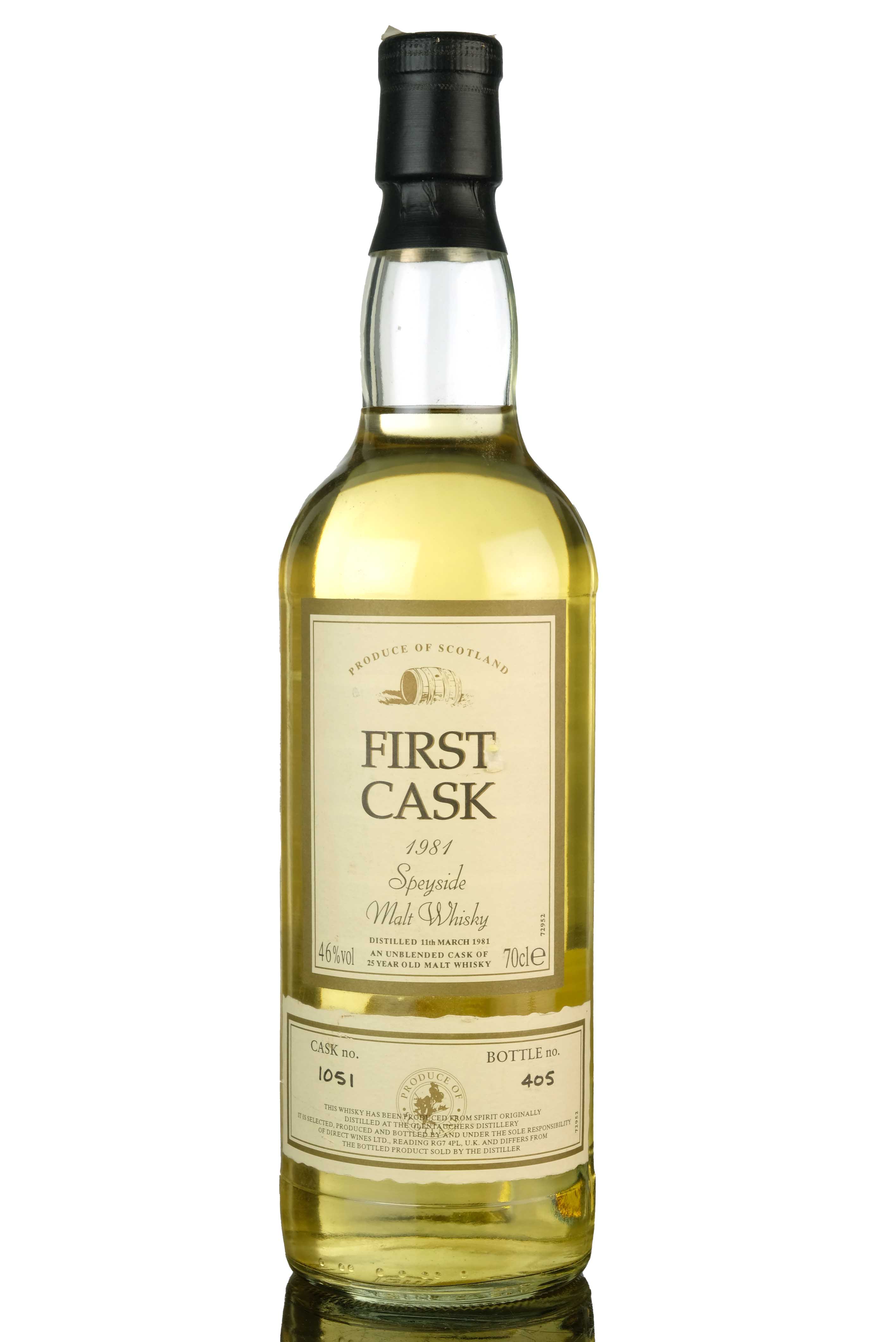 Glentauchers 1981  25 Year Old  First Cask 1051