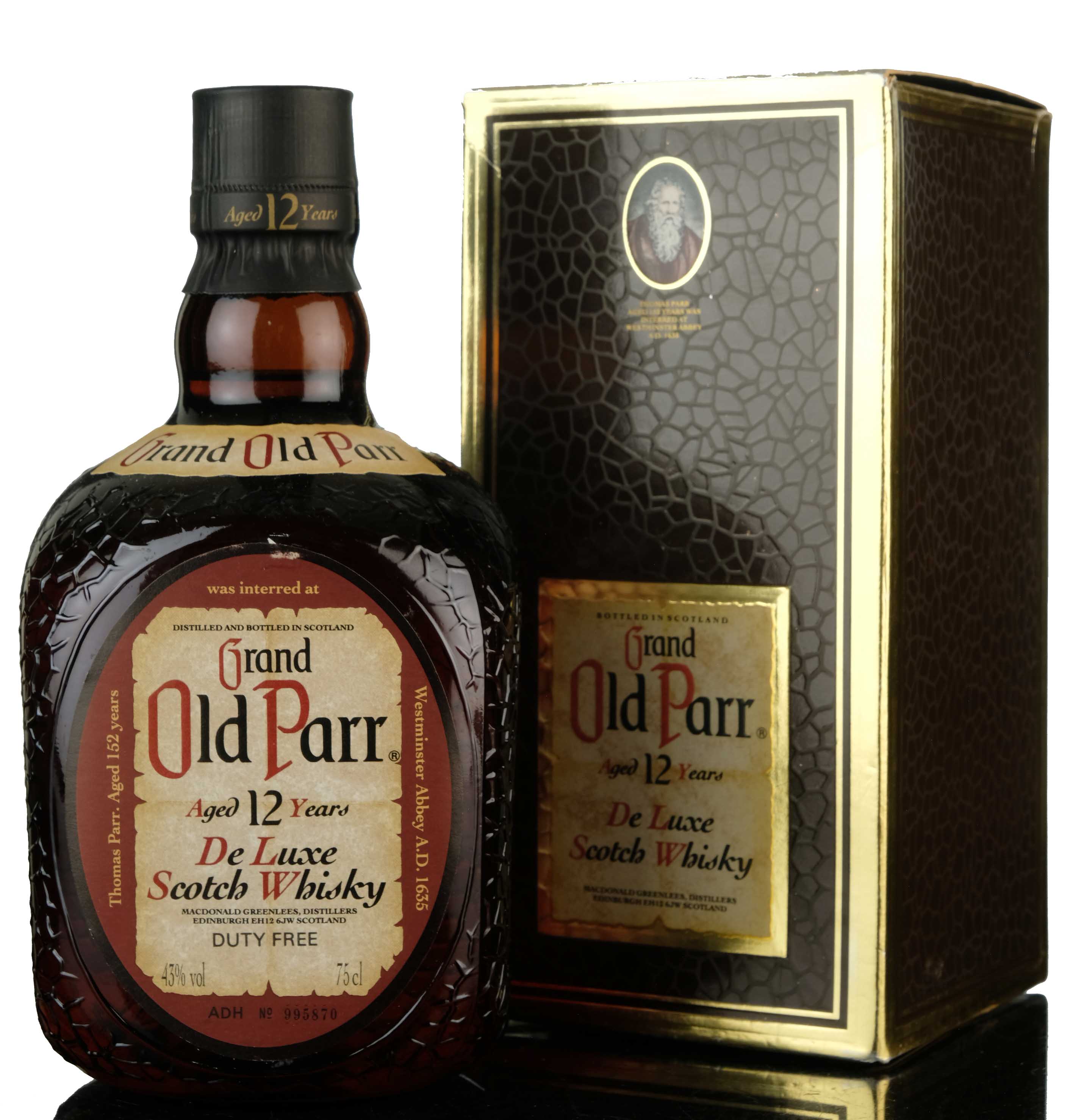 Grand Old Parr 12 Year Old - De Luxe - 1980s