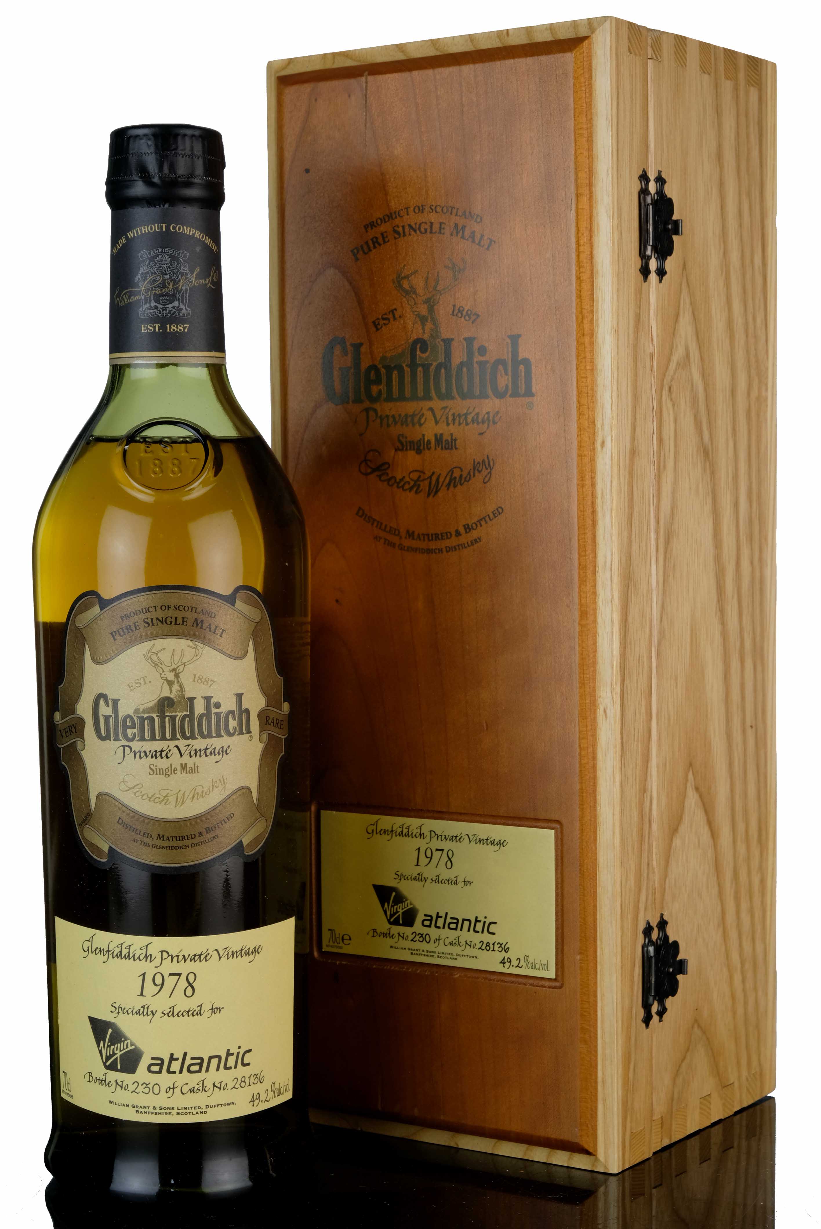 Glenfiddich 1978 Private Vintage Single Cask 28136 Virgin Atlantic