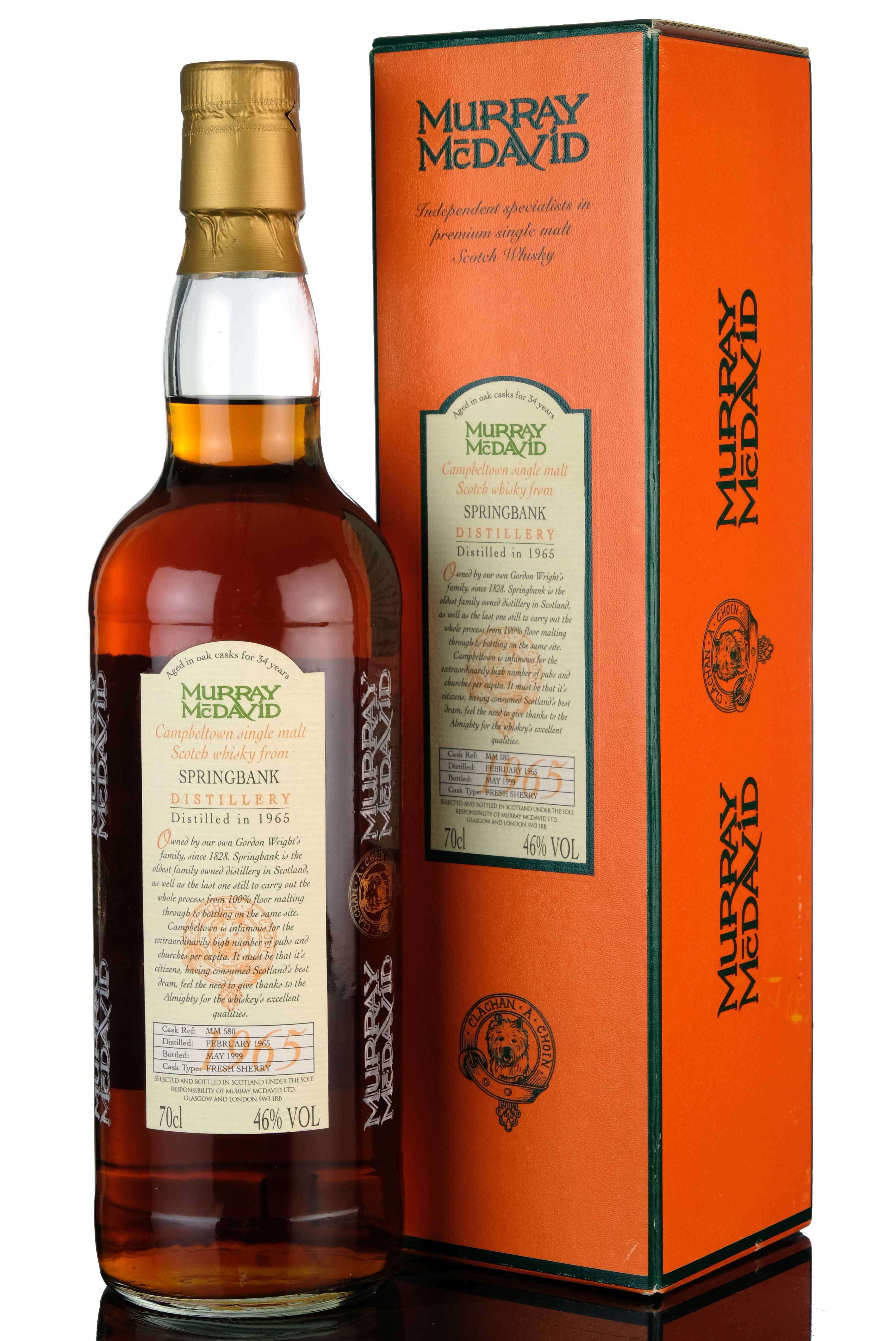 Springbank 1965 - 1999 Murray Mcdavid Single Cask 580