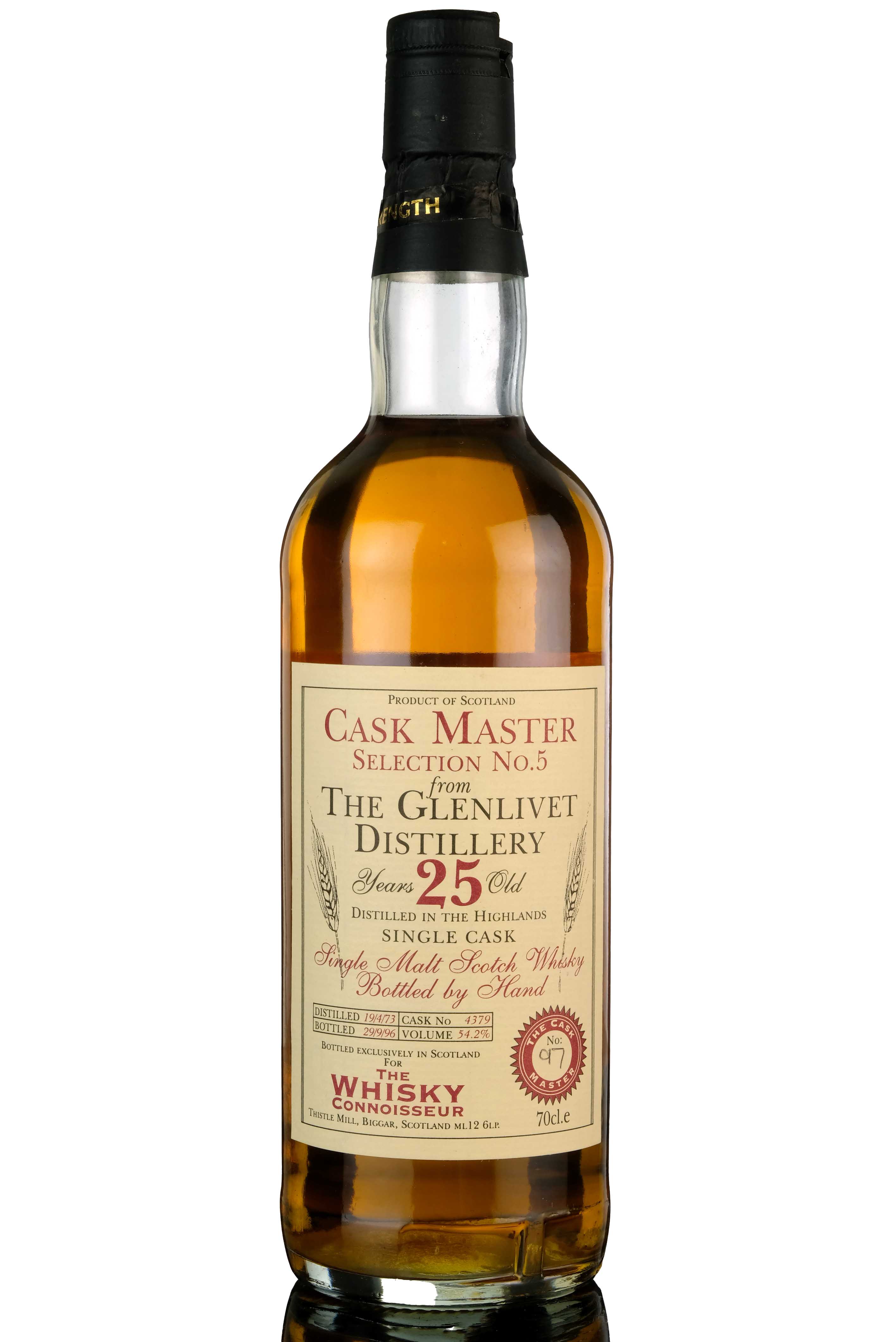 Glenlivet 1973 - 1996 25 The Whisky Connoisseur Cask 4379