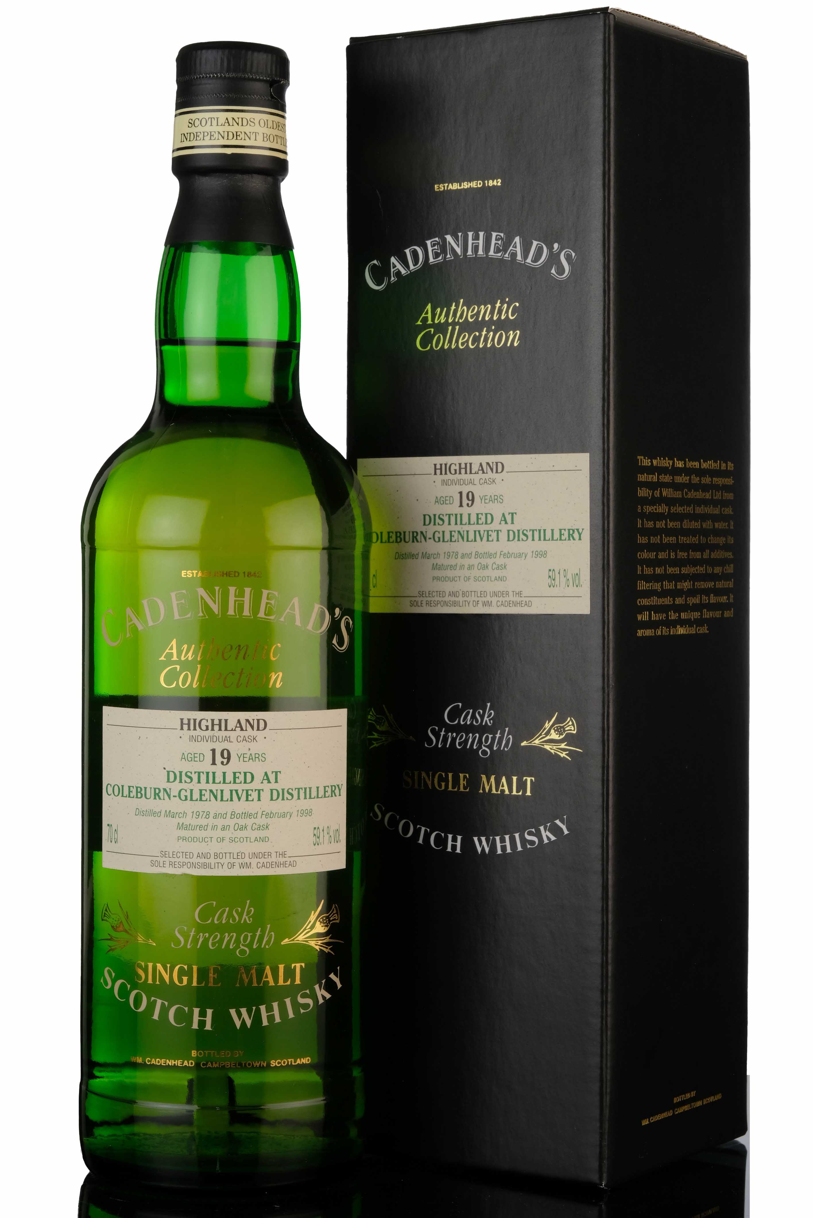 Coleburnglenlivet 1978 - 1998 19 Cadenhead Authentic Collection