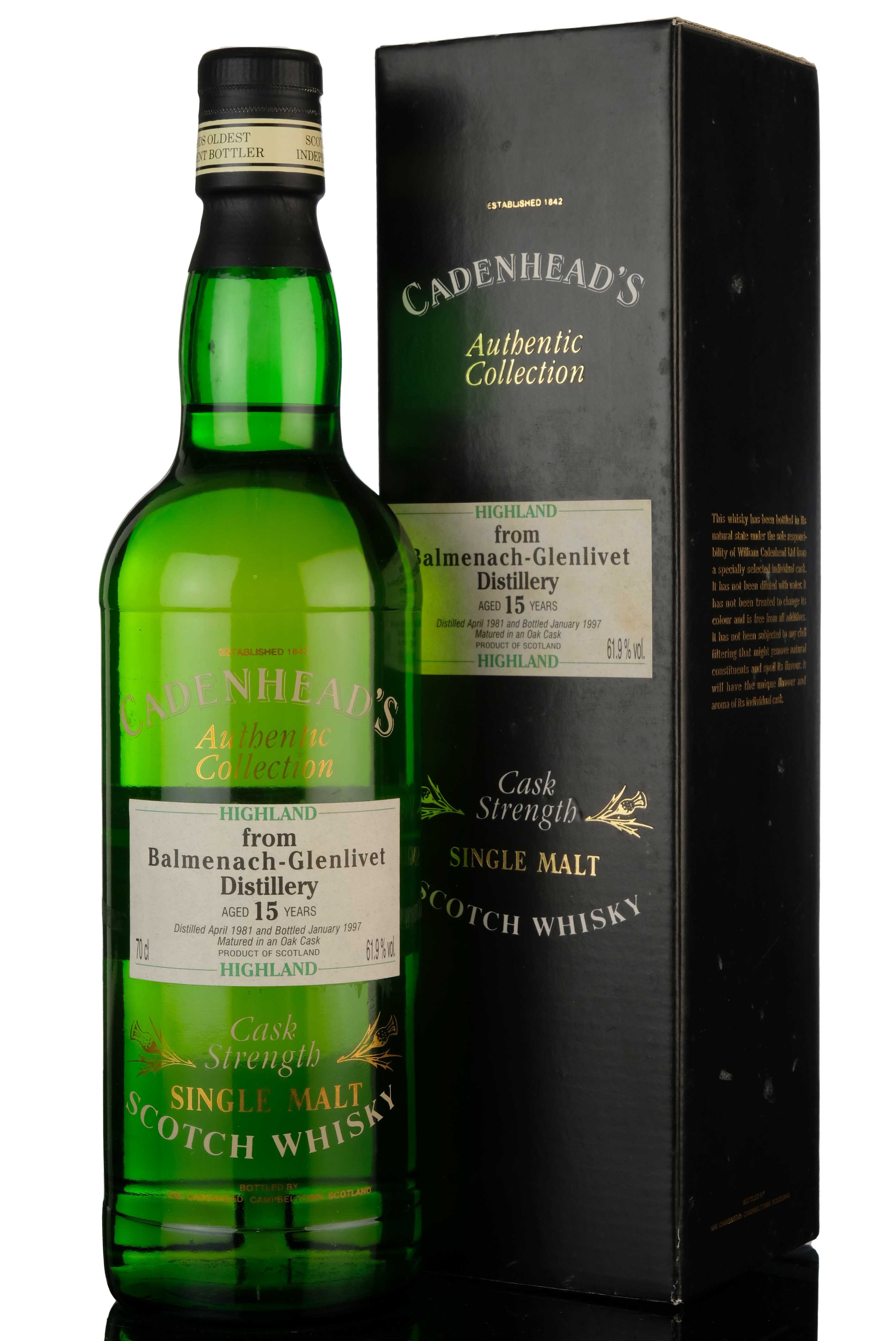 Balmenach 19811997 15 Year Old Cadenheads Authentic Collection
