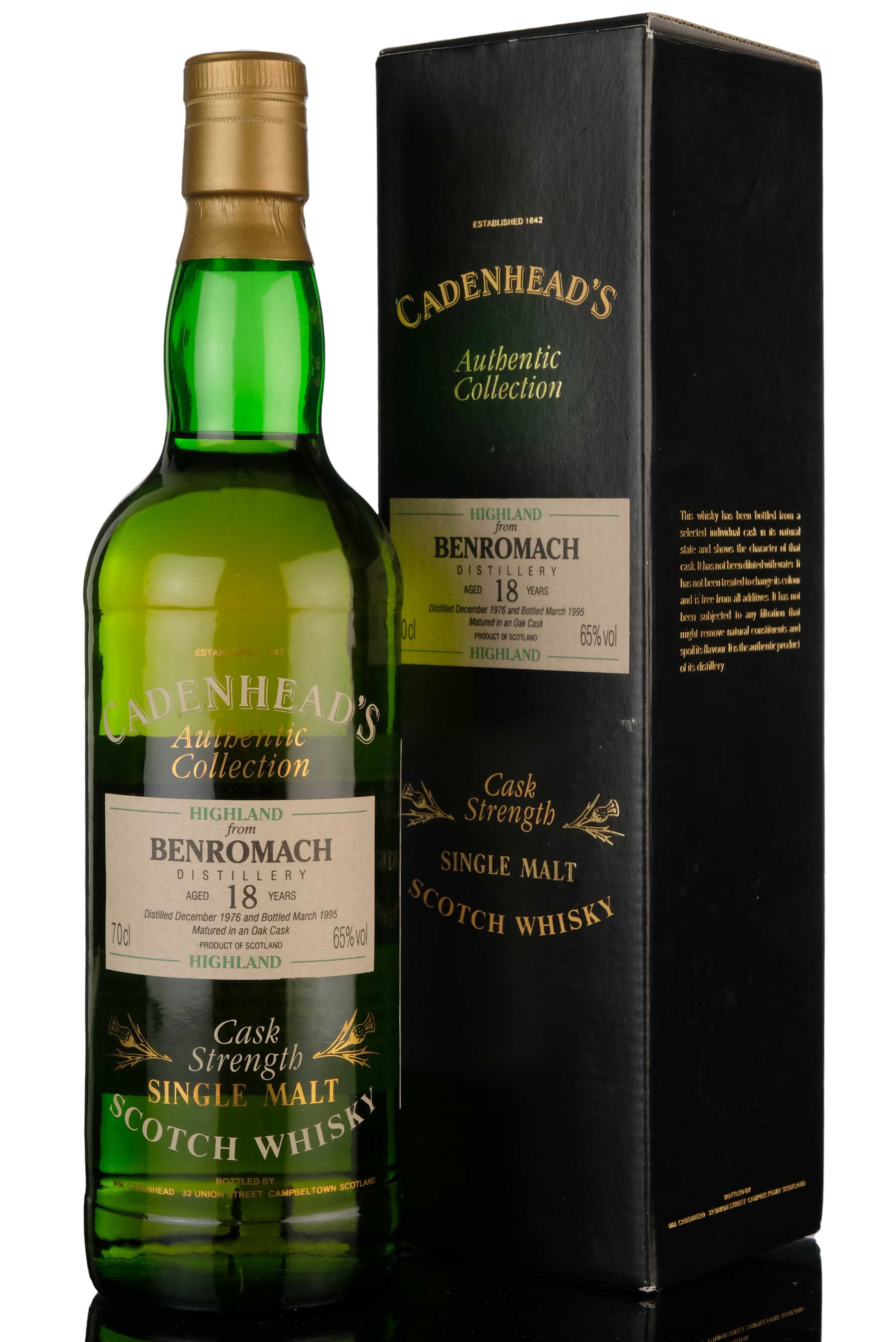 Benromach 1976 - 1995 18 Cadenheads Authentic Collection
