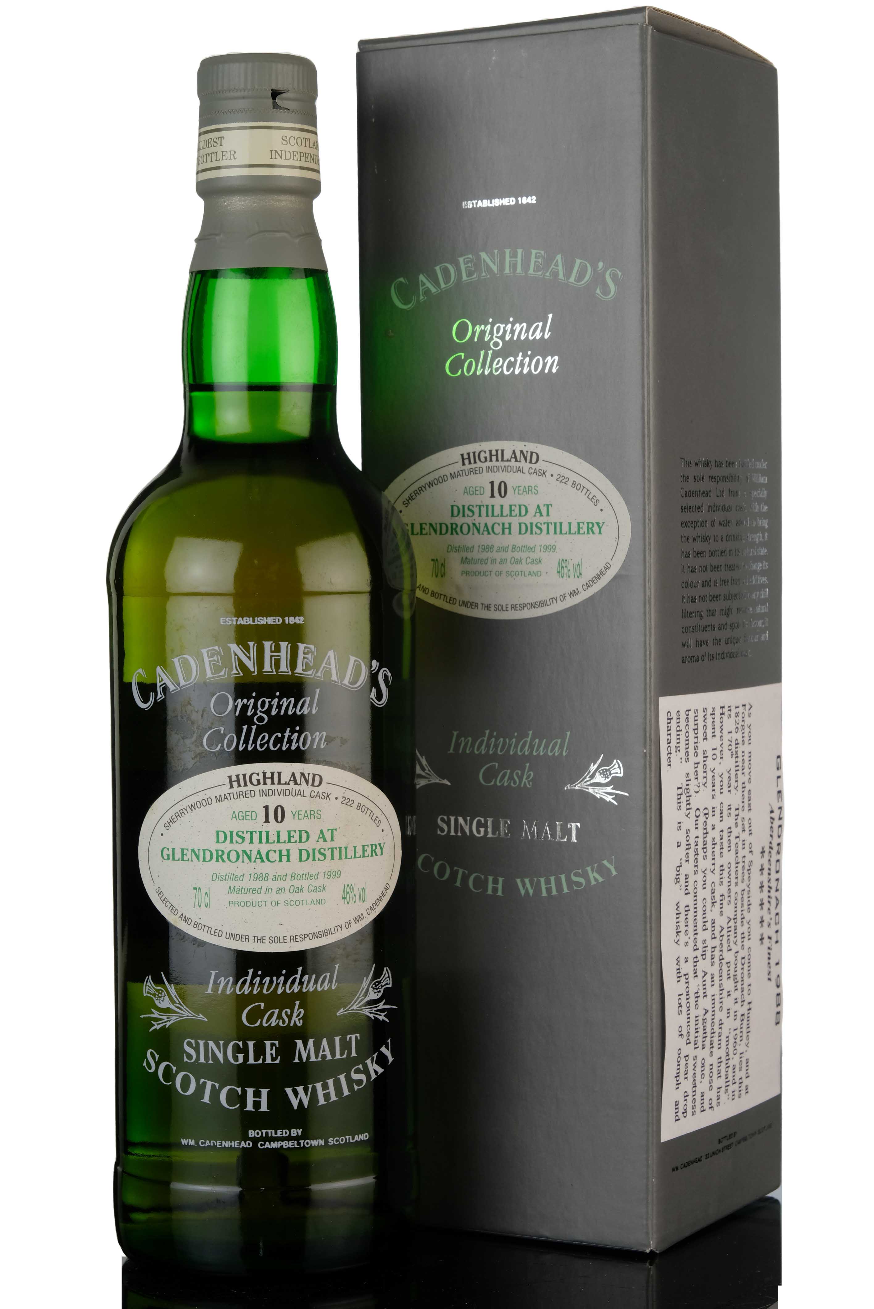 Glendronach 1988 - 1999 10 Cadenheads Original Collection Sherry Cask