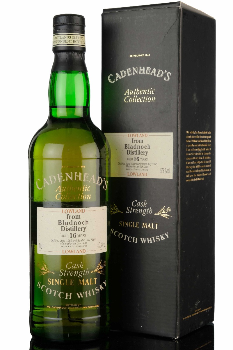 Bladnoch 19801996 16 Year Old Cadenheads Authentic Collection