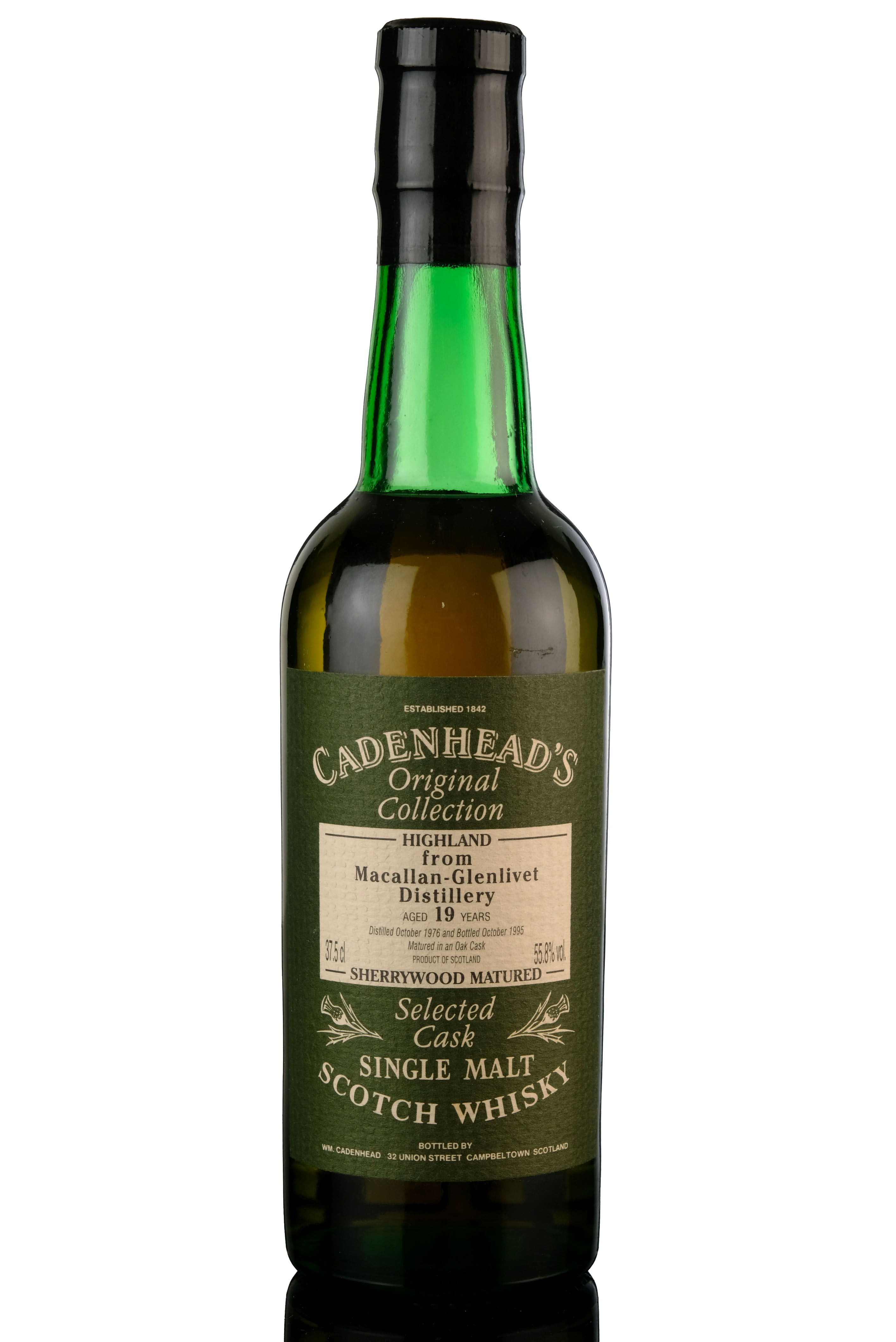 Macallan 1976 - 1995 19 Cadenheads Original Collection Sherry Cask Half Bot