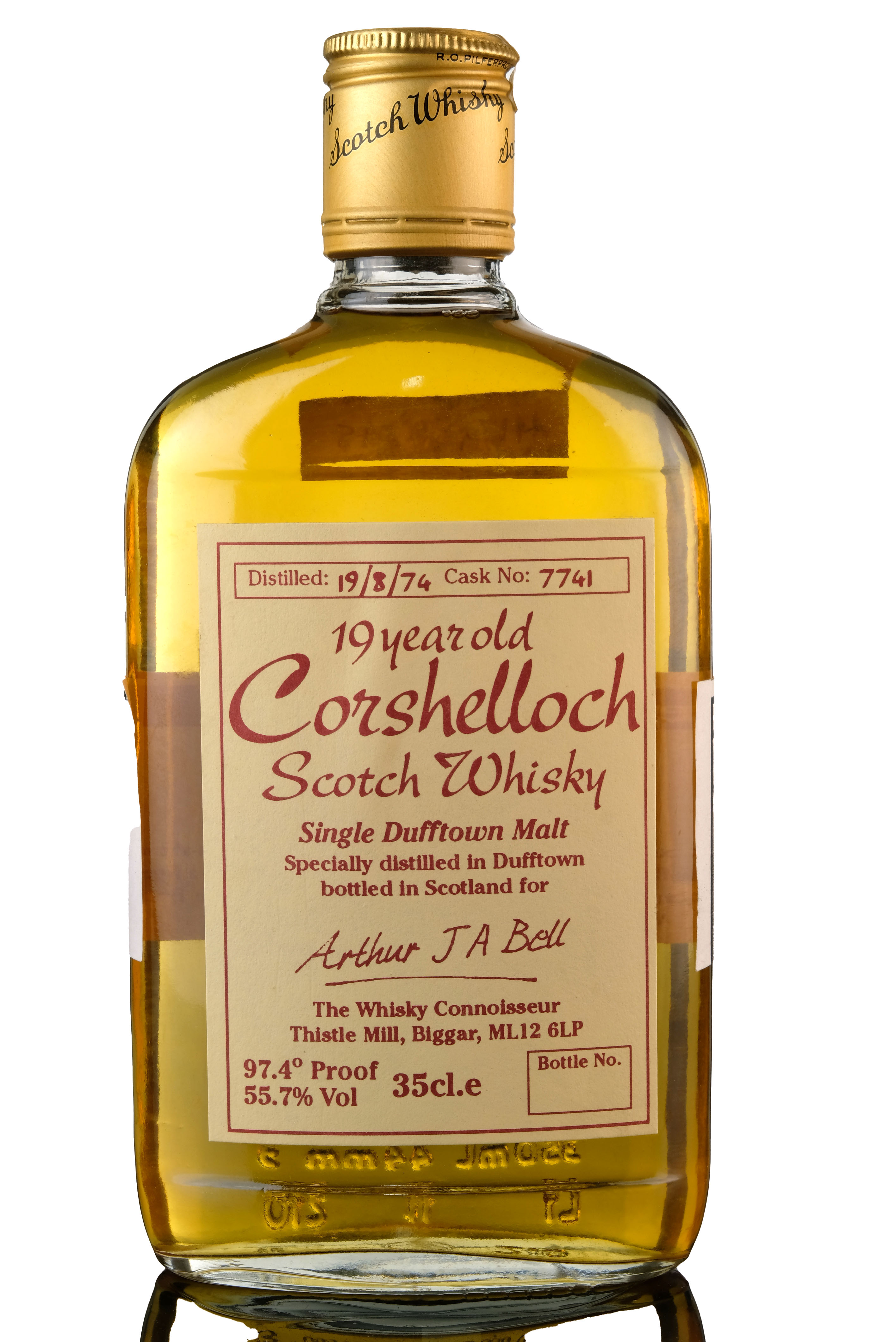 Corshelloch Dufftown 1974 19 The Whisky Connoisseur Single Cask 7741 Ha