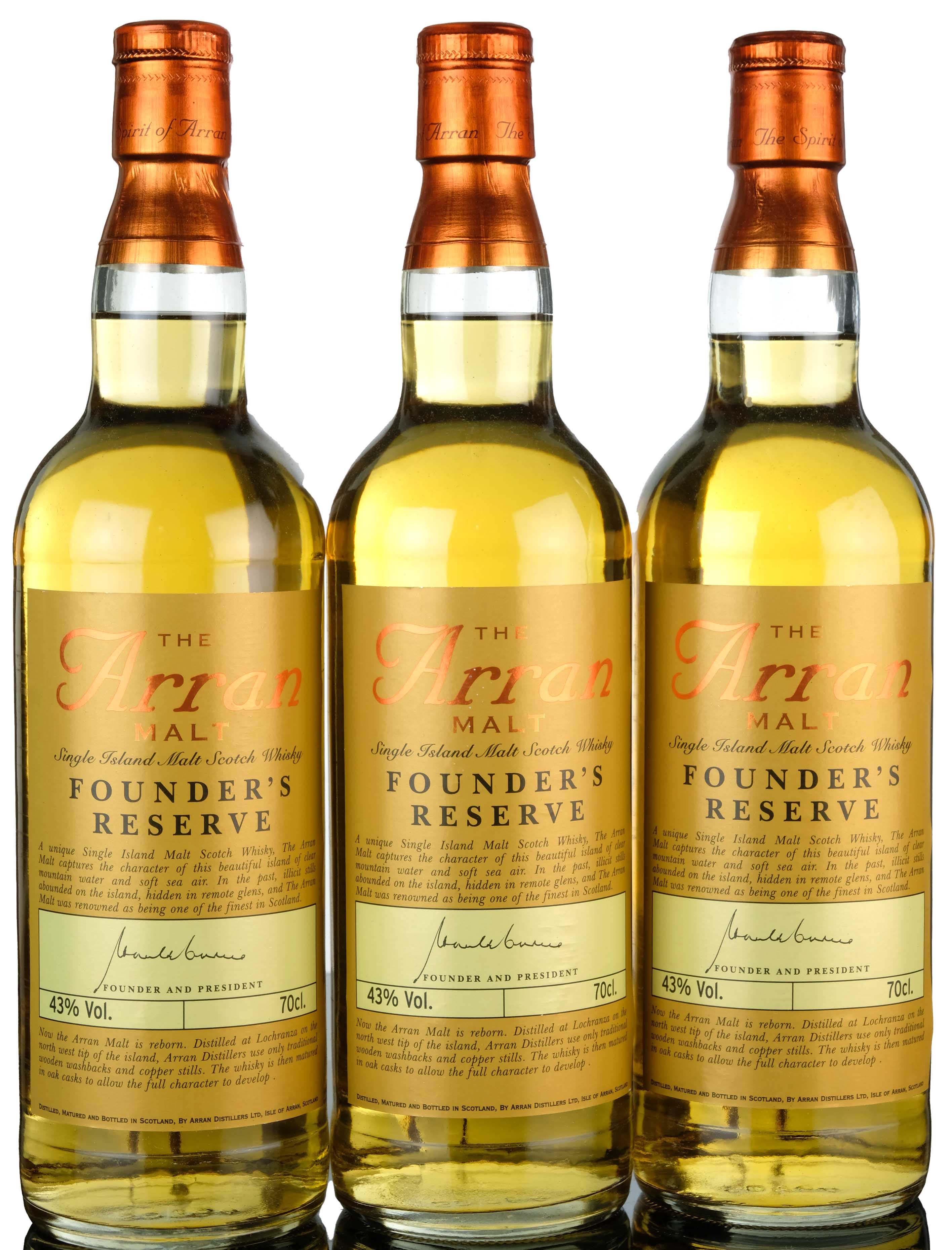 3 x Arran Founders Reserve