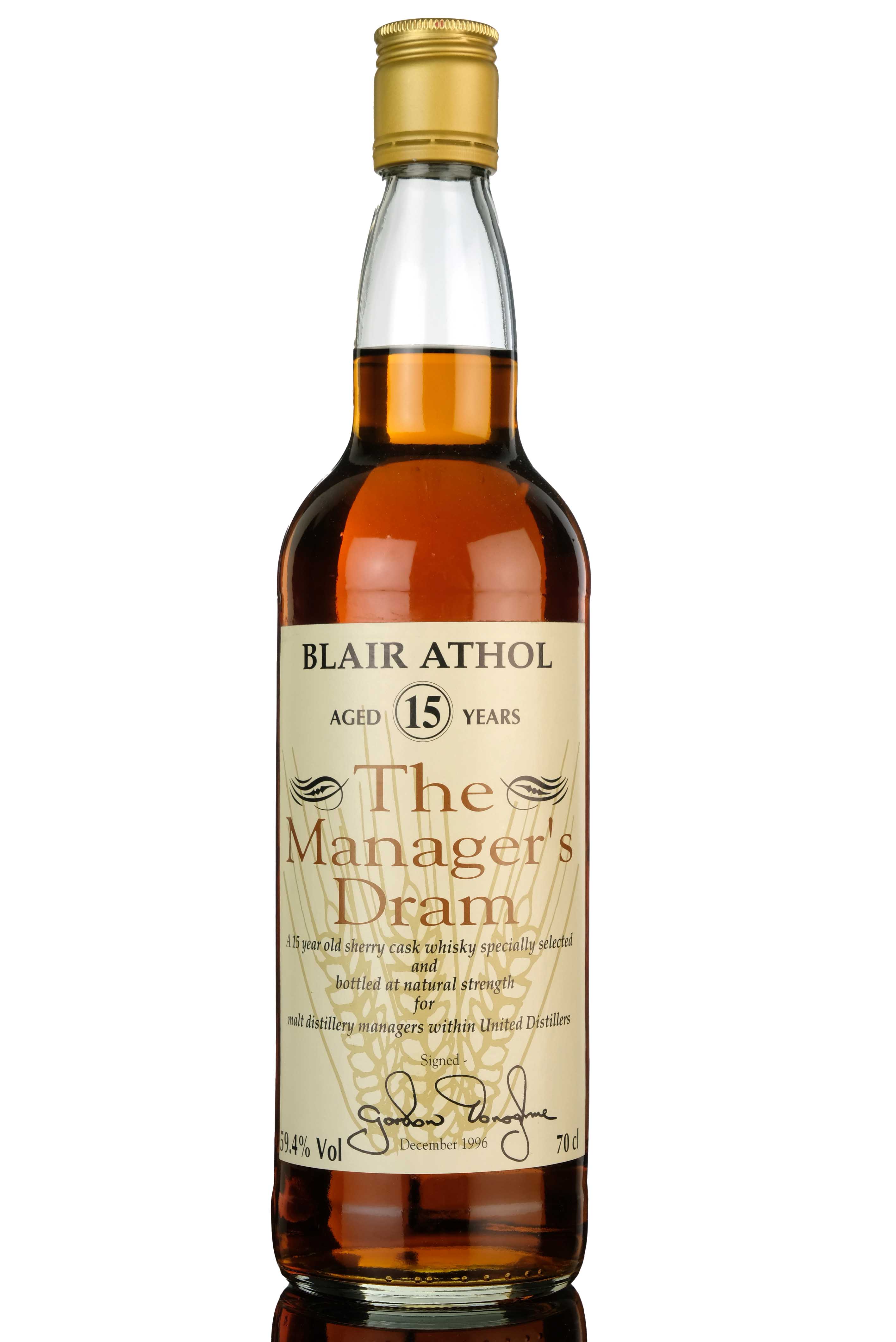 Blair Athol 15 Year Old - Managers Dram 1996