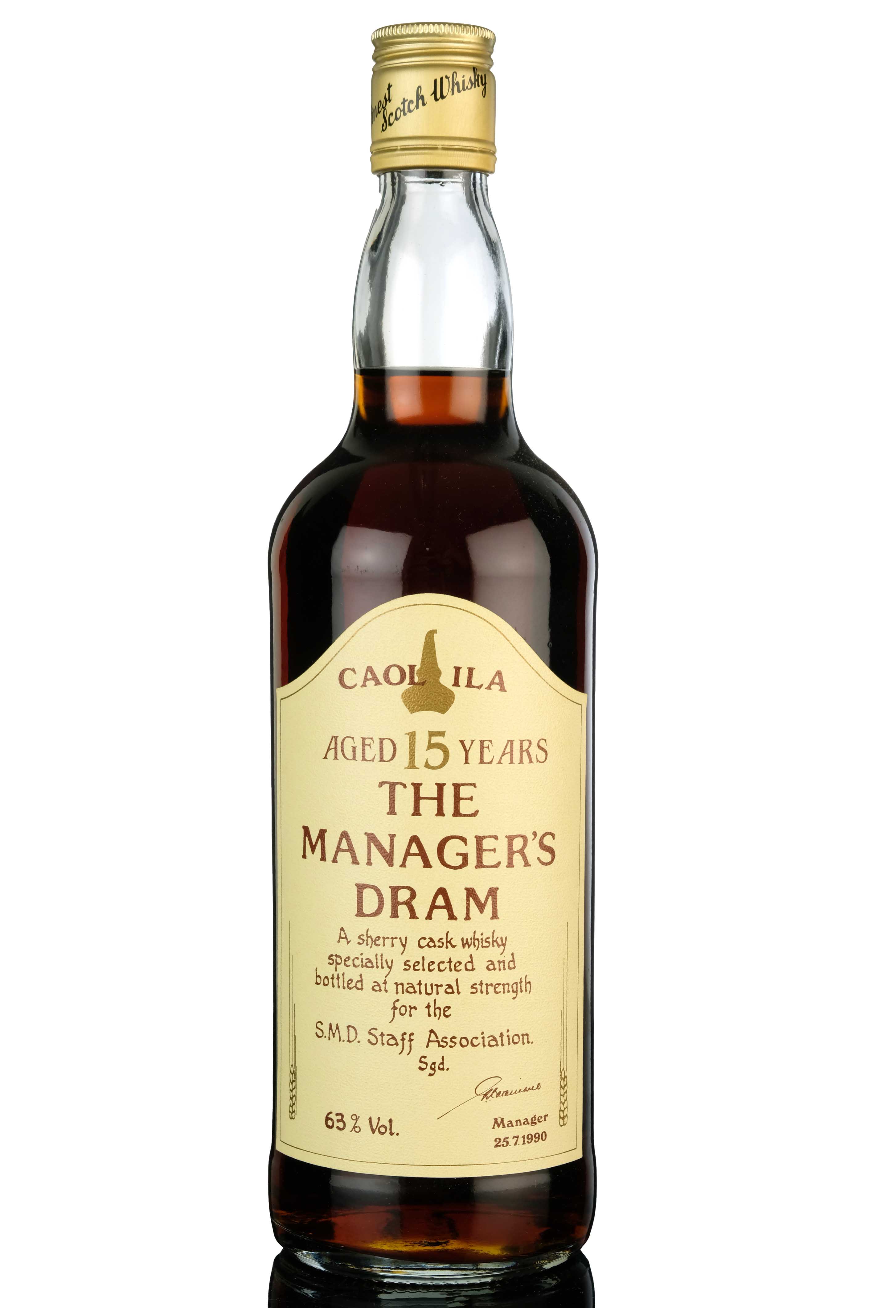 Caol Ila 15 Year Old - Managers Dram 1990