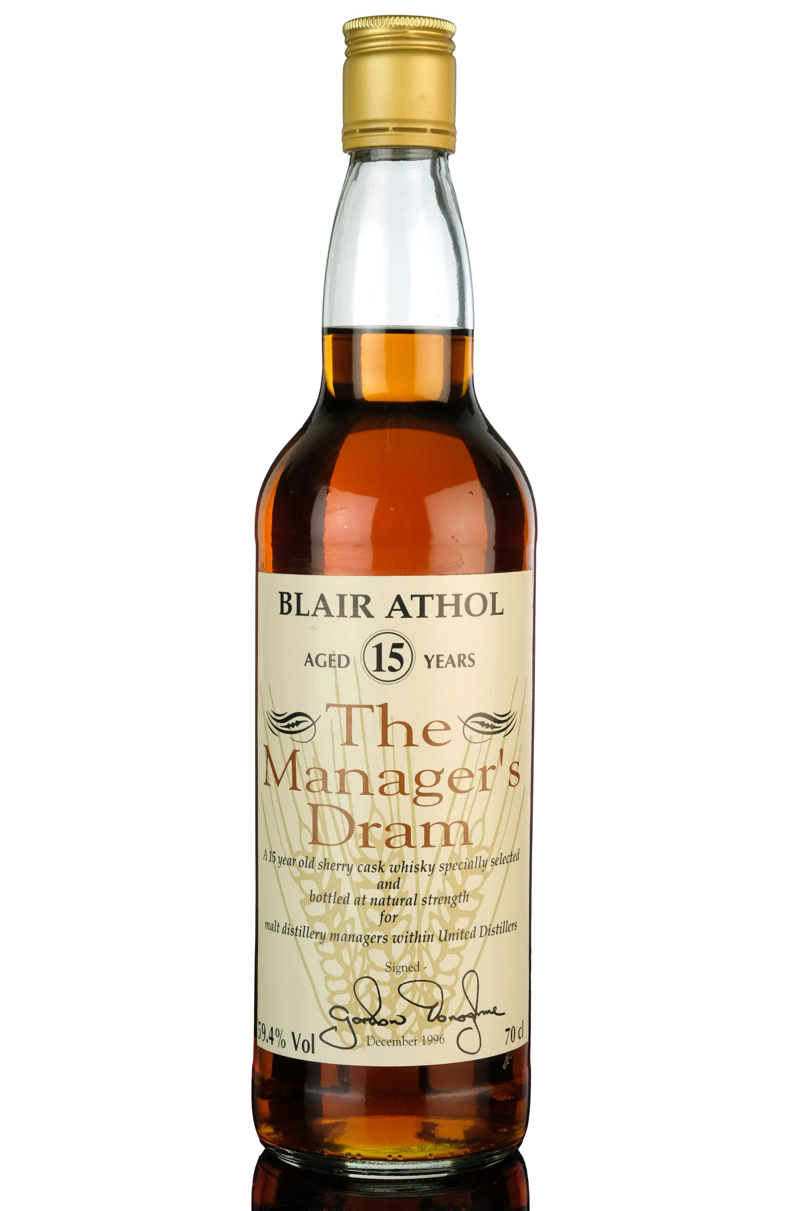 Blair Athol 15 Year Old - Managers Dram 1996