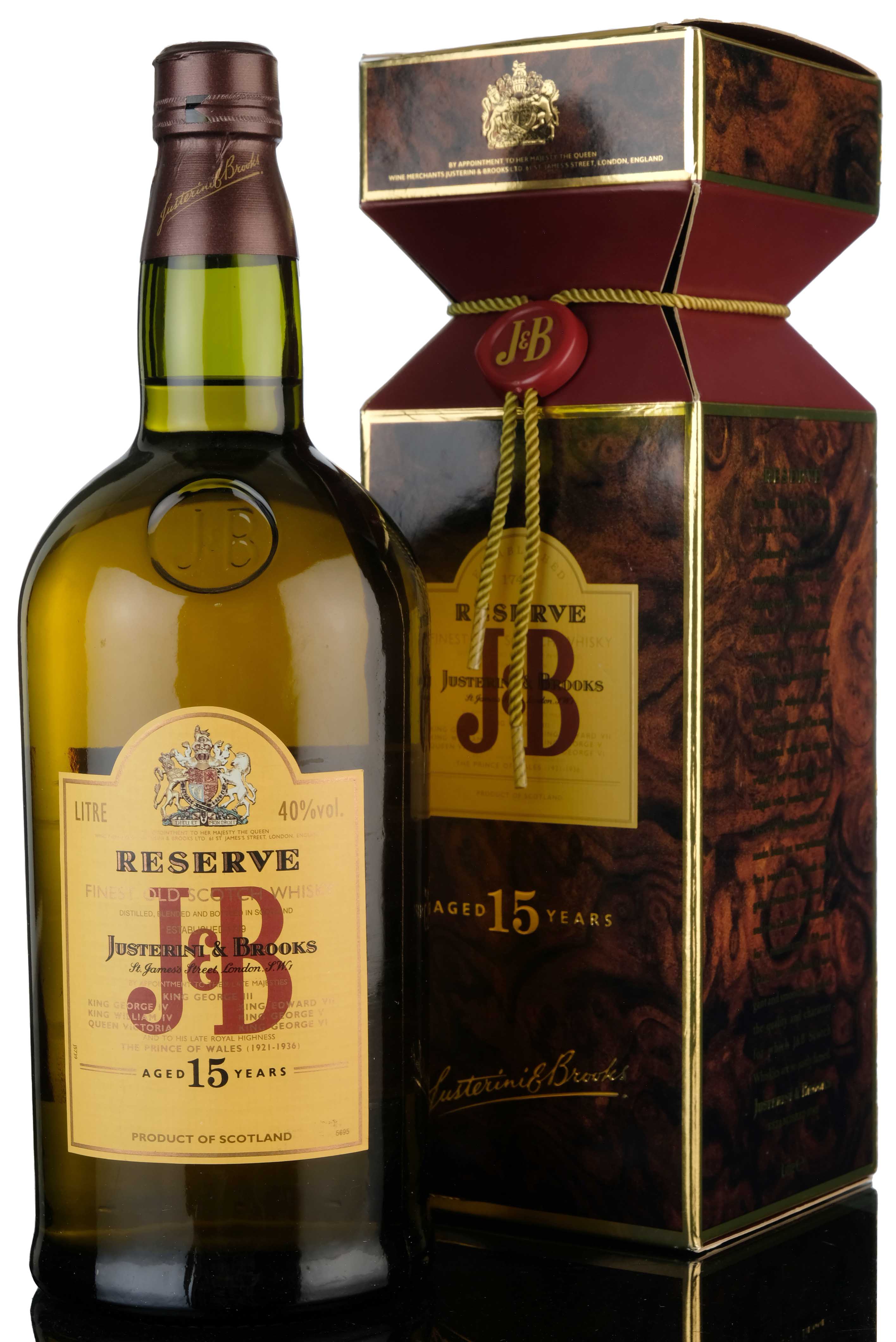 J&B Reserve 15 Year Old - 1 Litre