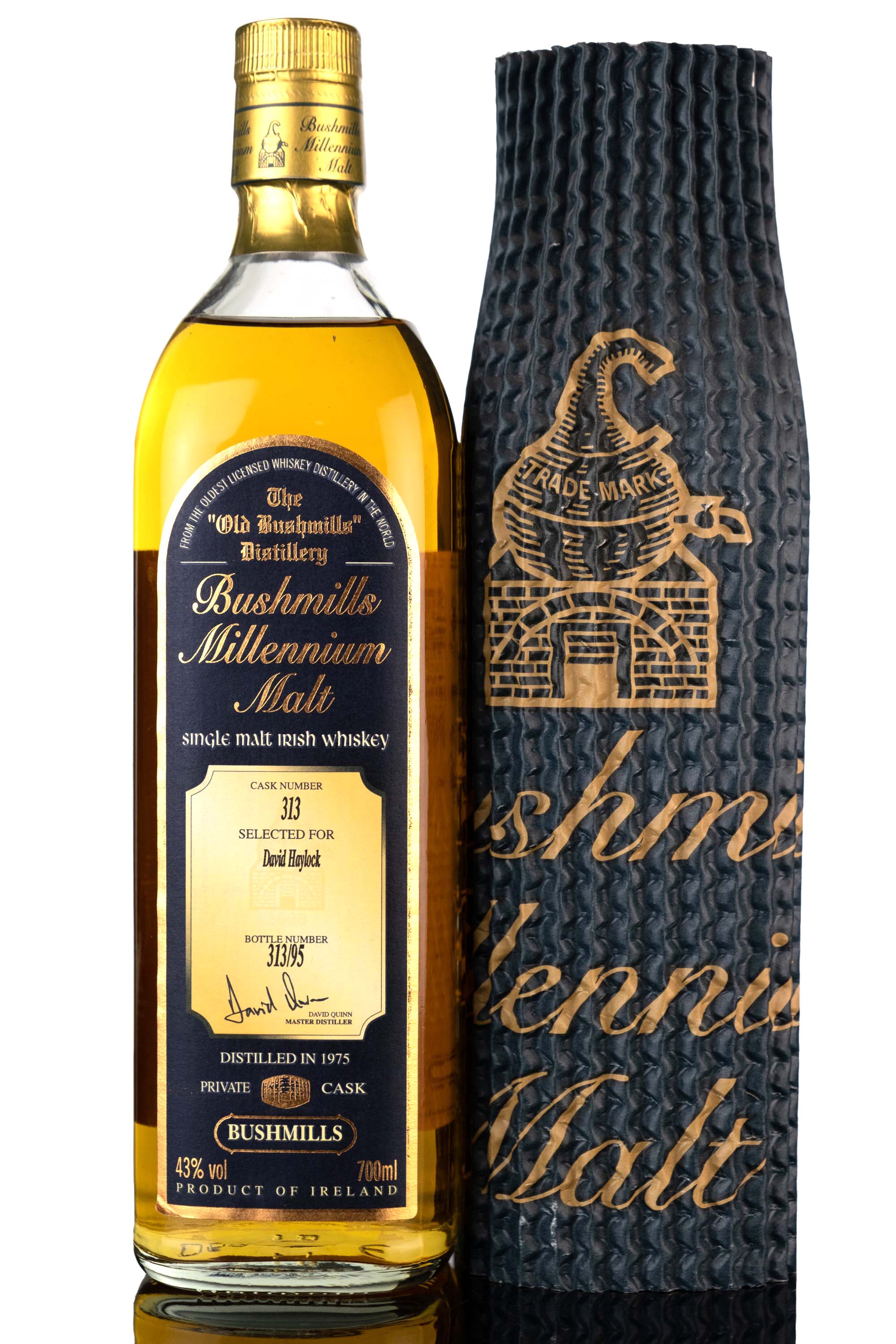 Bushmills 1975 - 2000 Millennium Irish Whiskey Single Cask 313