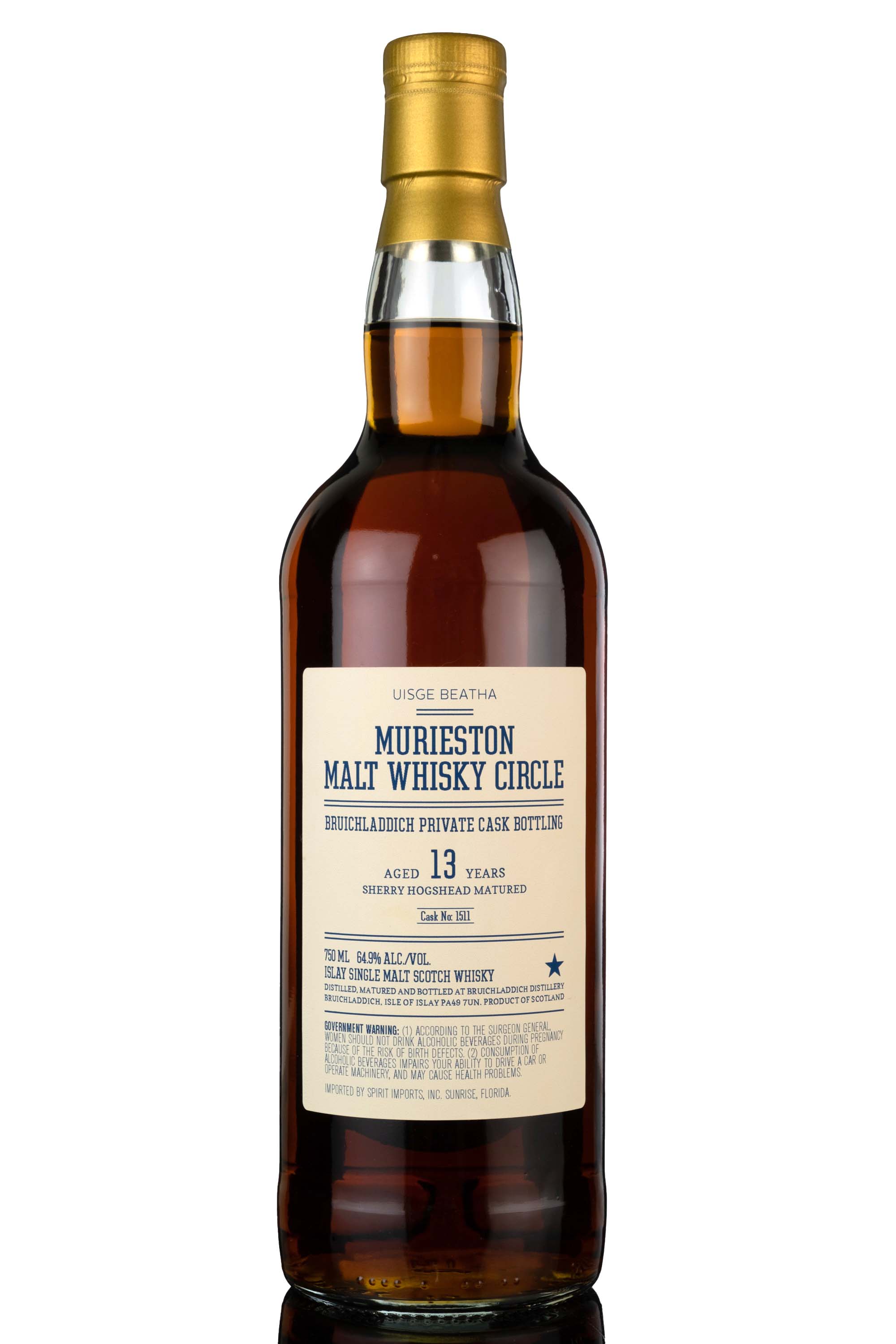 Bruichladdich 13 Private Single Cask 1511