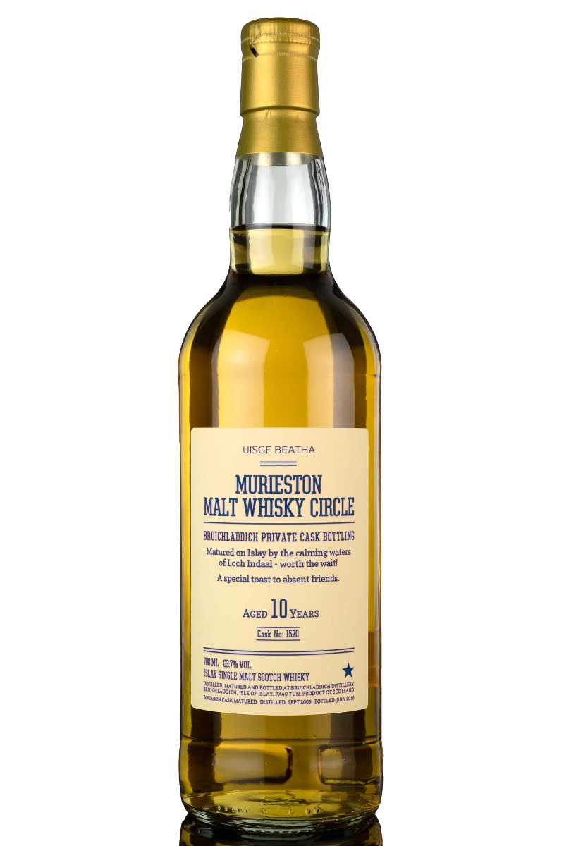 Bruichladdich 2005 - 2016 10 Murieston Malt Whisky Circle Private Single Cask