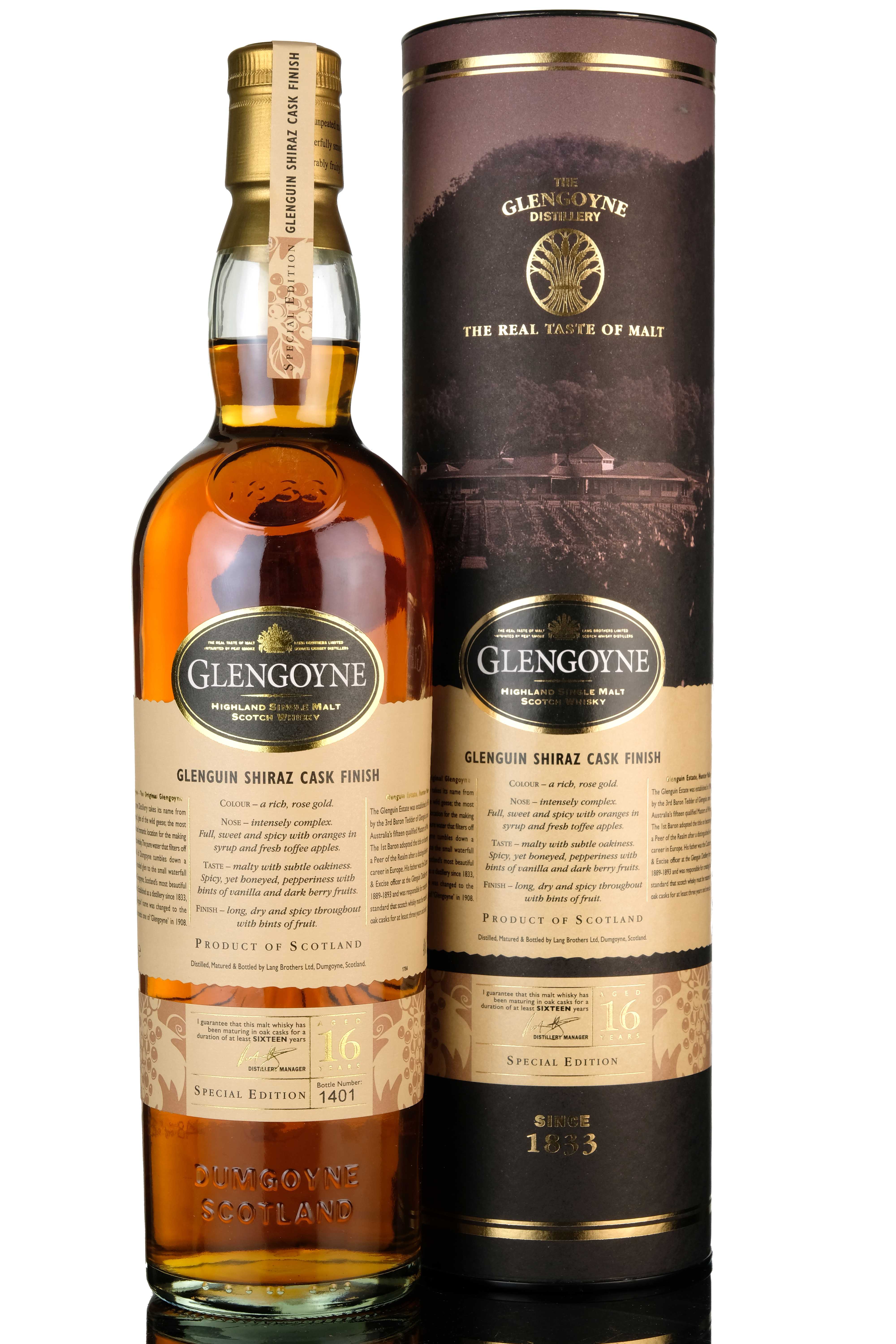 Glengoyne 16 Year Old - Glenguin Shiraz Cask Finish