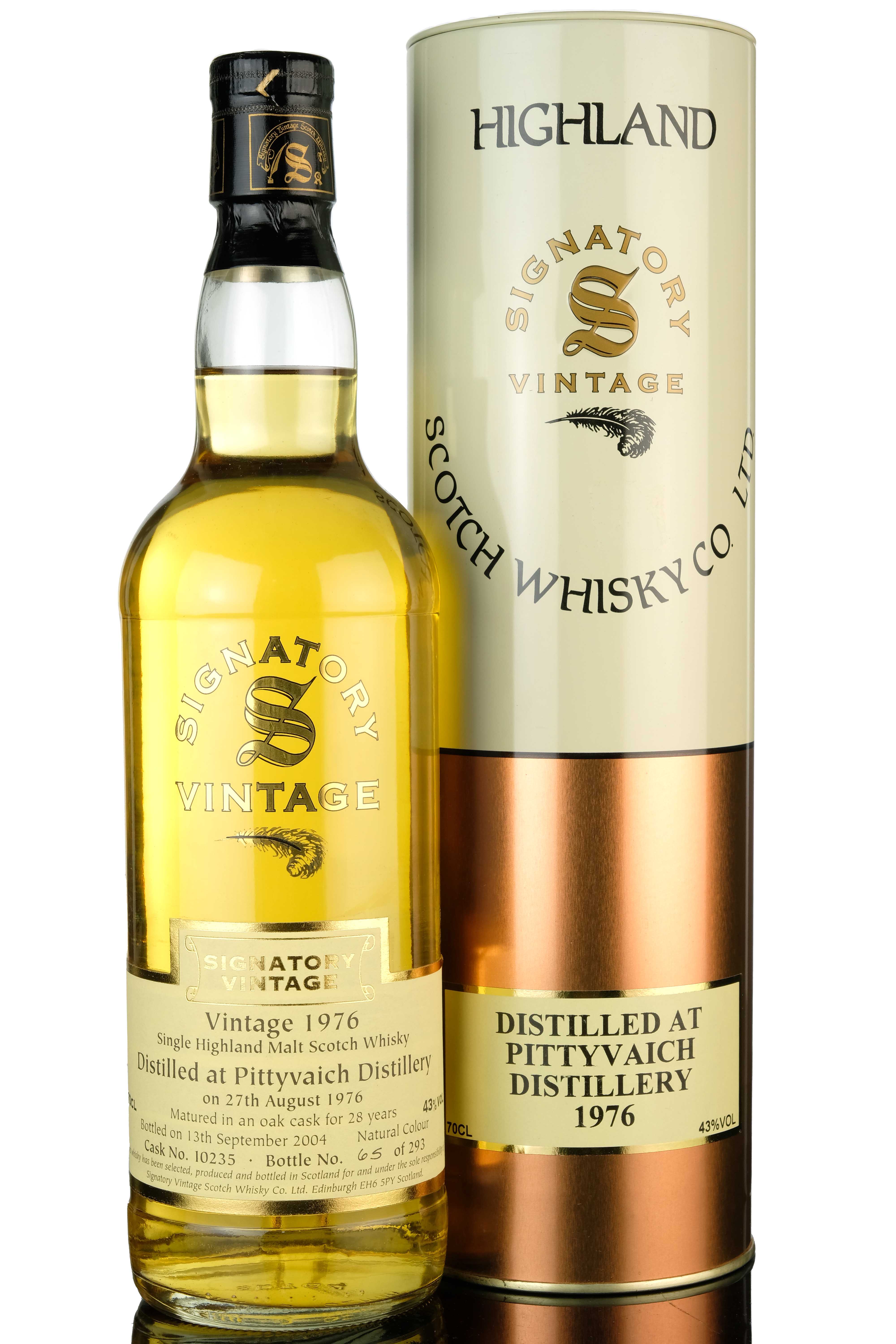 Pittyvaich 19762004  28 Year Old  Signatory Vintage  Single Cask 10235
