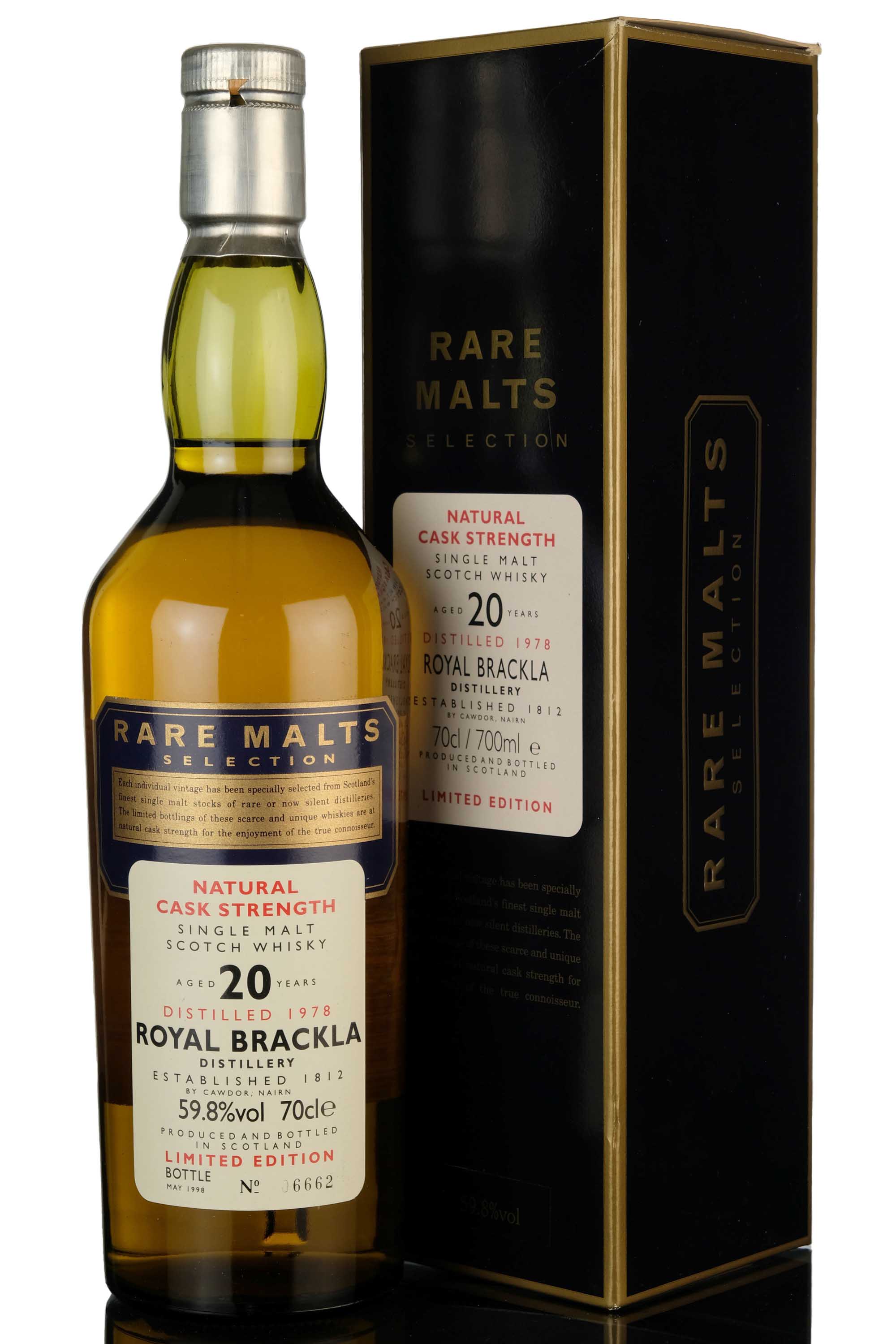 Royal Brackla 1978-1998 - 20 Year Old - Rare Malts 59.8%