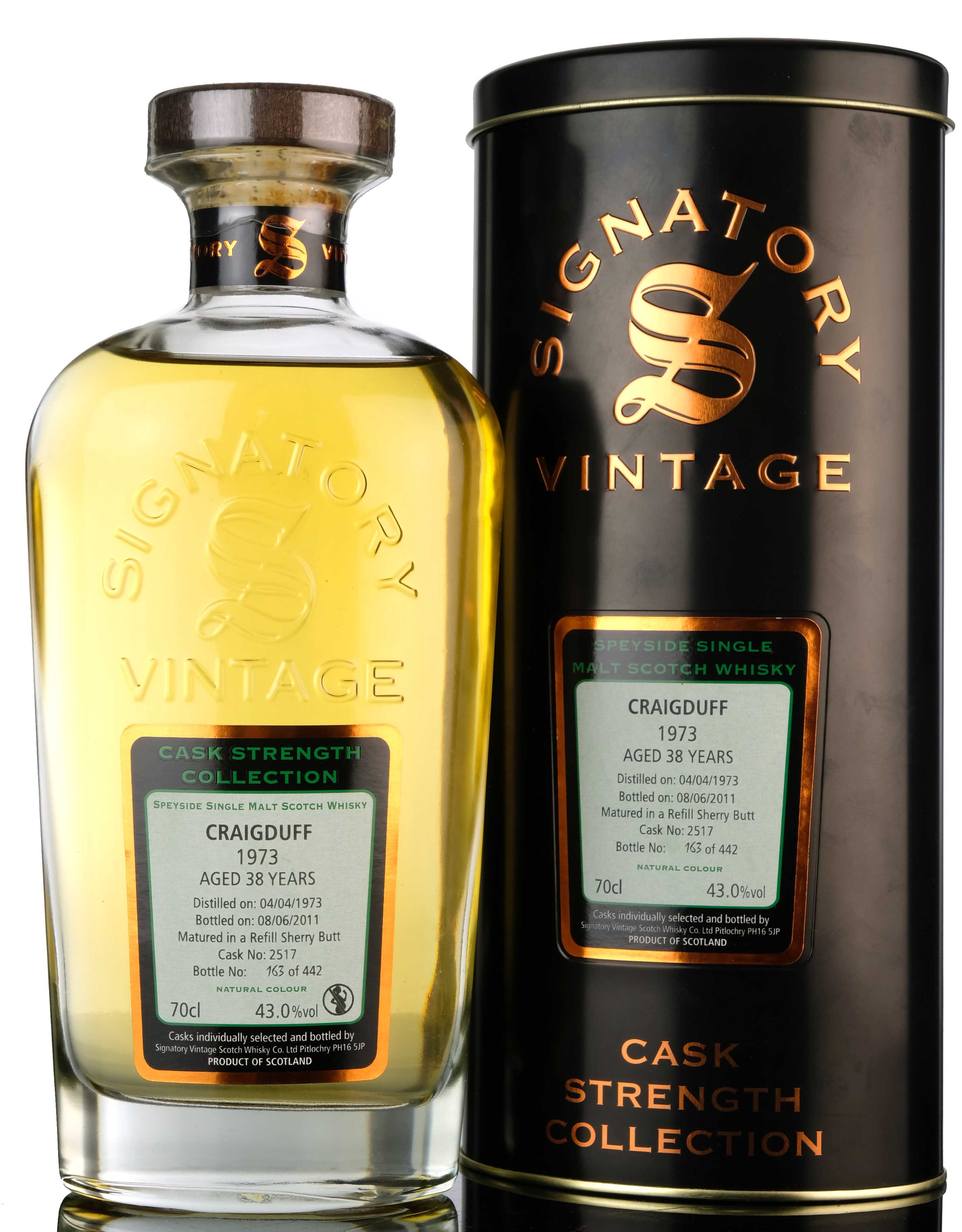 Craigduff 1973 - 2011 38 Signatory Vintage Single Cask 2517