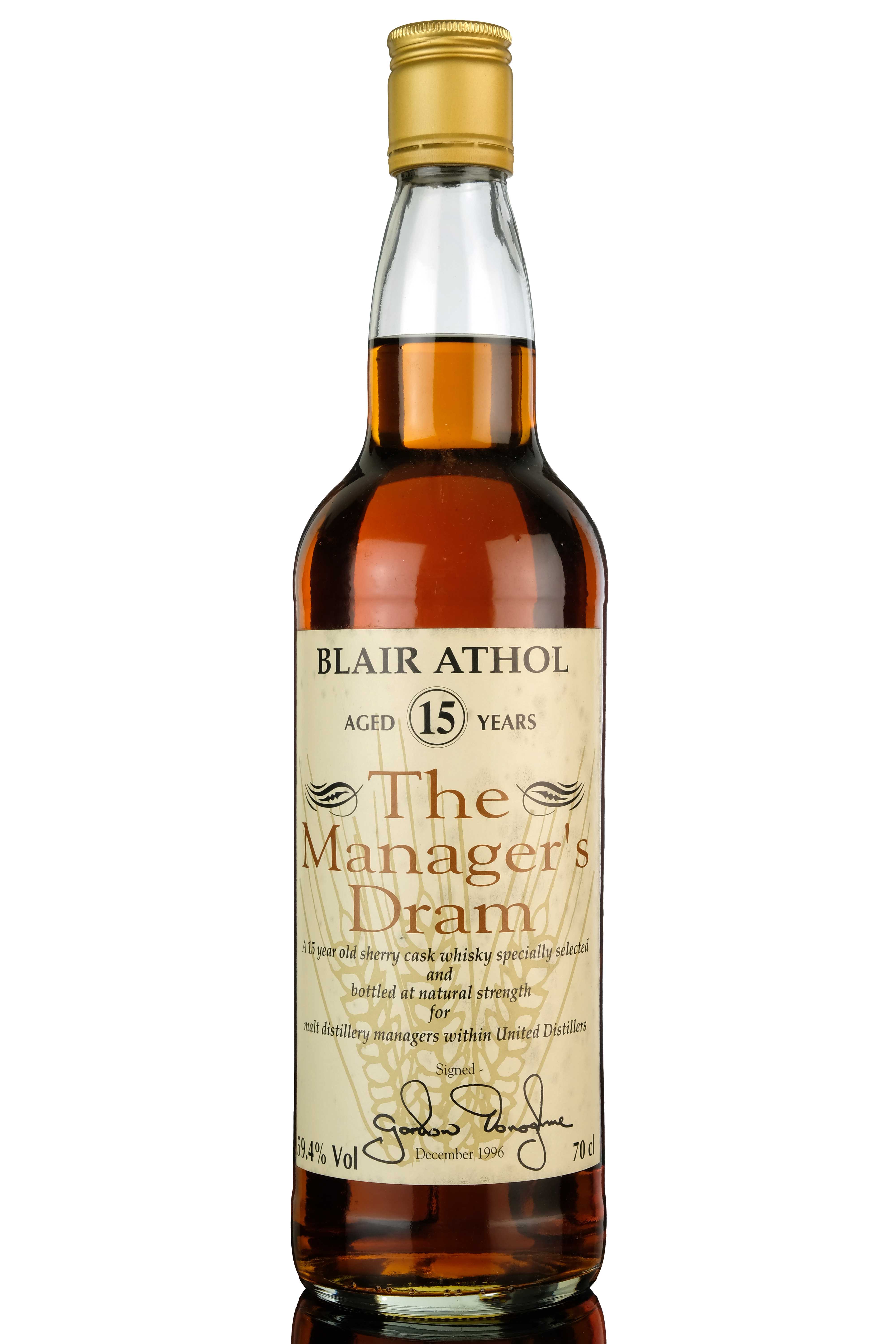Blair Athol 15 Year Old - Managers Dram 1996