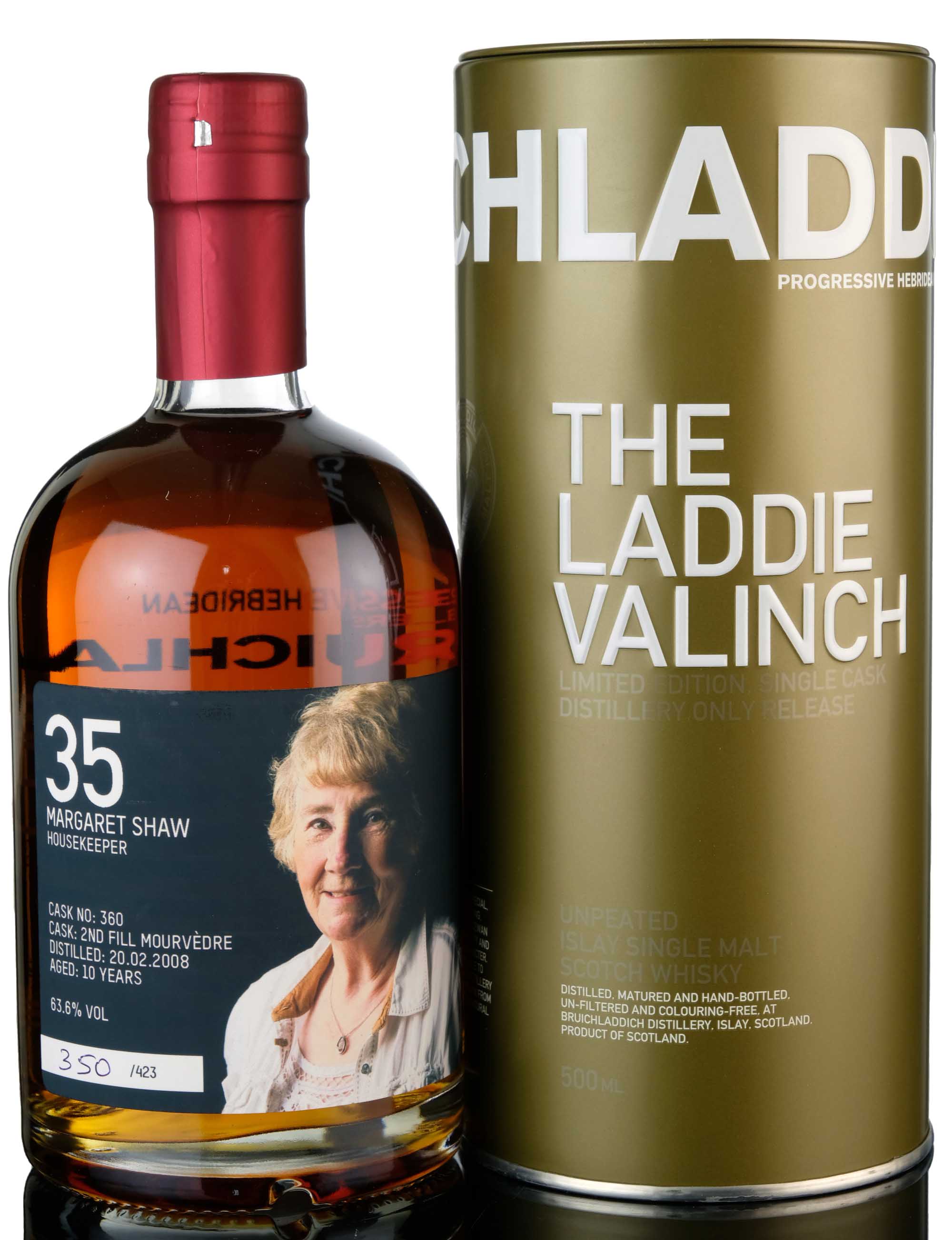 Bruichladdich 20082018  Valinch  Margaret Shaw  Single Cask 360