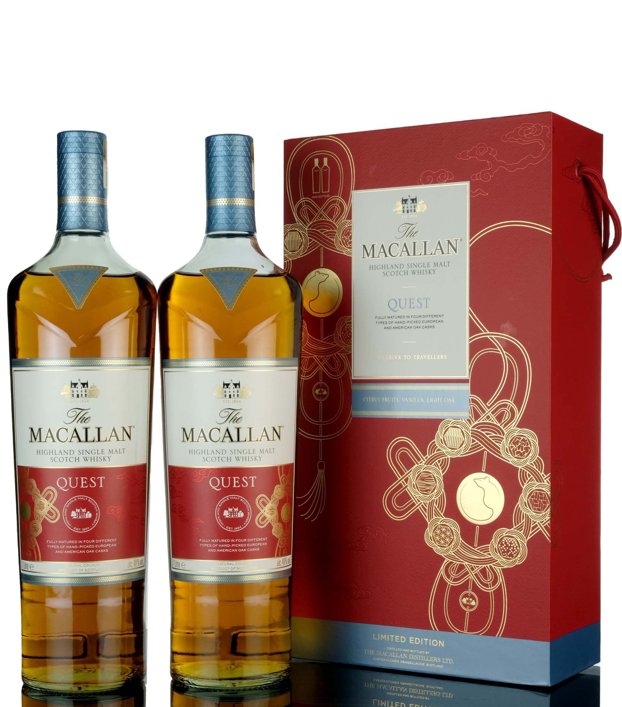 Macallan Quest - Chinese New Year - 2020 Release 2 x 1 Litre Box Set