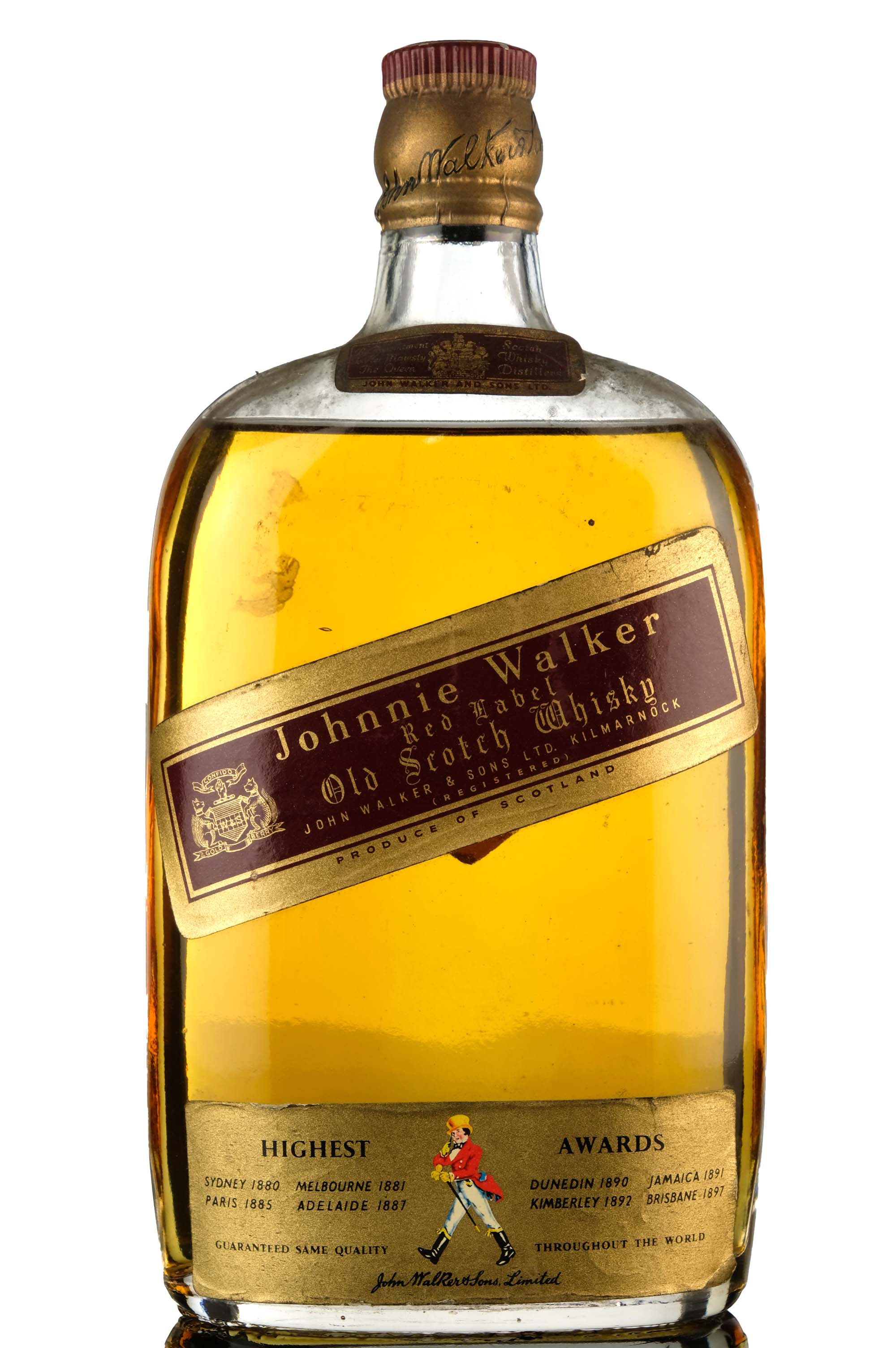 Johnnie Walker Red Label Half Bottle Circa 1950s