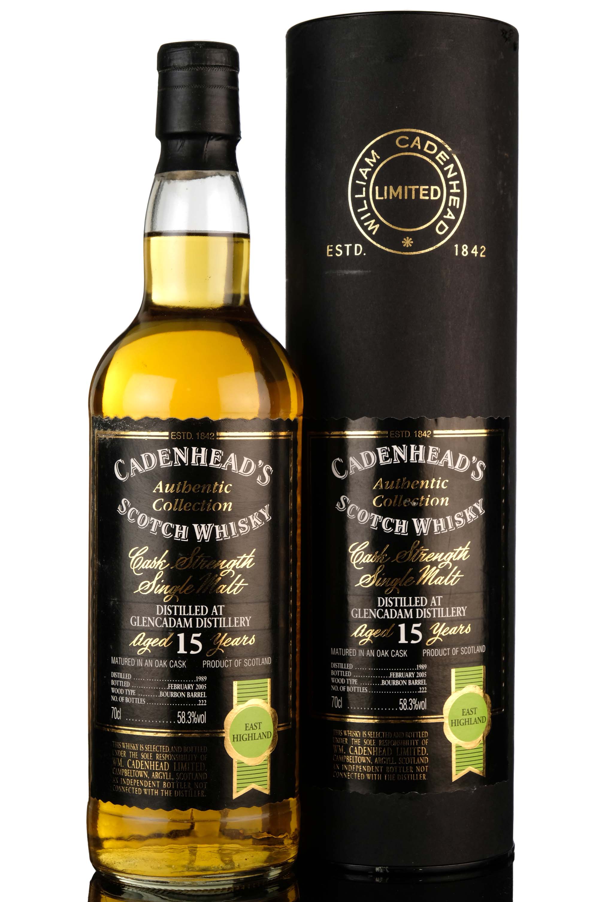 Glencadam 19892005 15 Year Old Cadenheads Authentic Collection