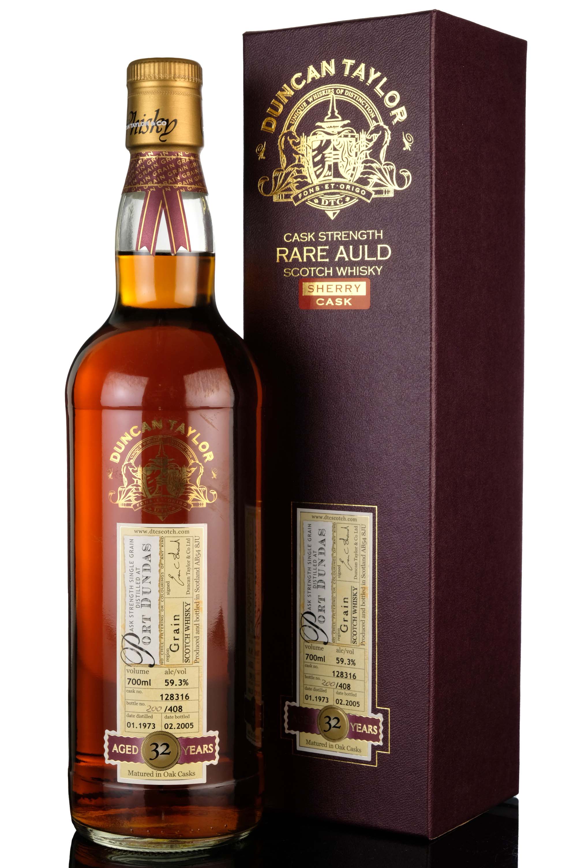 Port Dundas 1973-2005 - 32 Year Old - Duncan Taylor - Rare Auld - Single Cask 128316