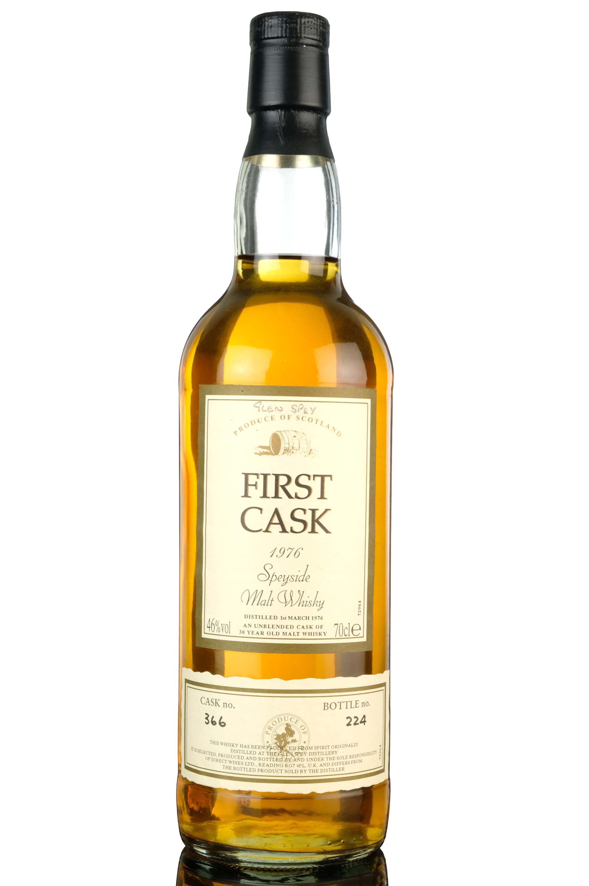 Glen Spey 1976 - 30 Year Old - First Cask - Single Cask 366