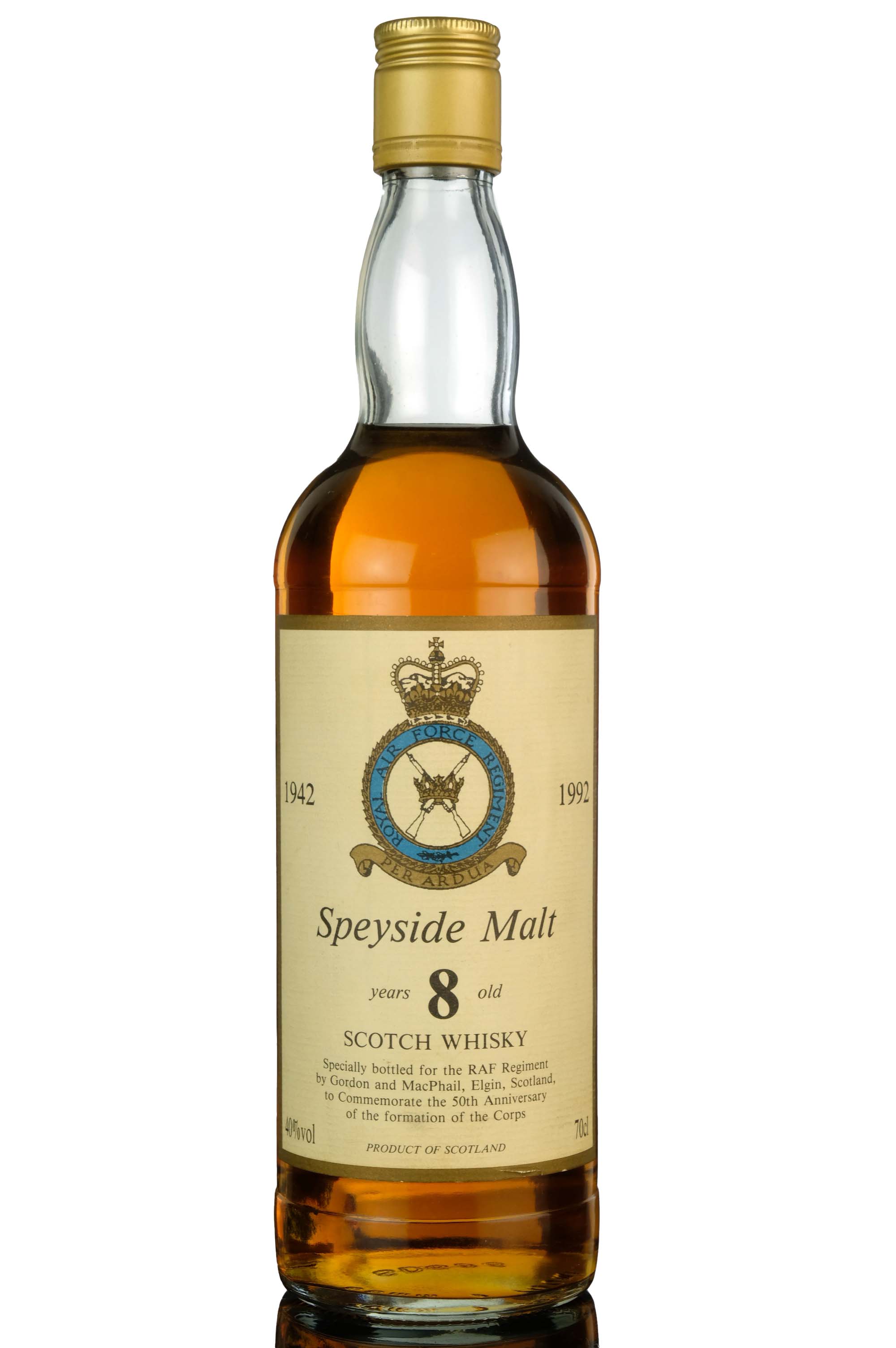 Speyside Malt 8 Year Old  RAF Regiment 50th Anniversary Of The Corps Gordon  MacPhail