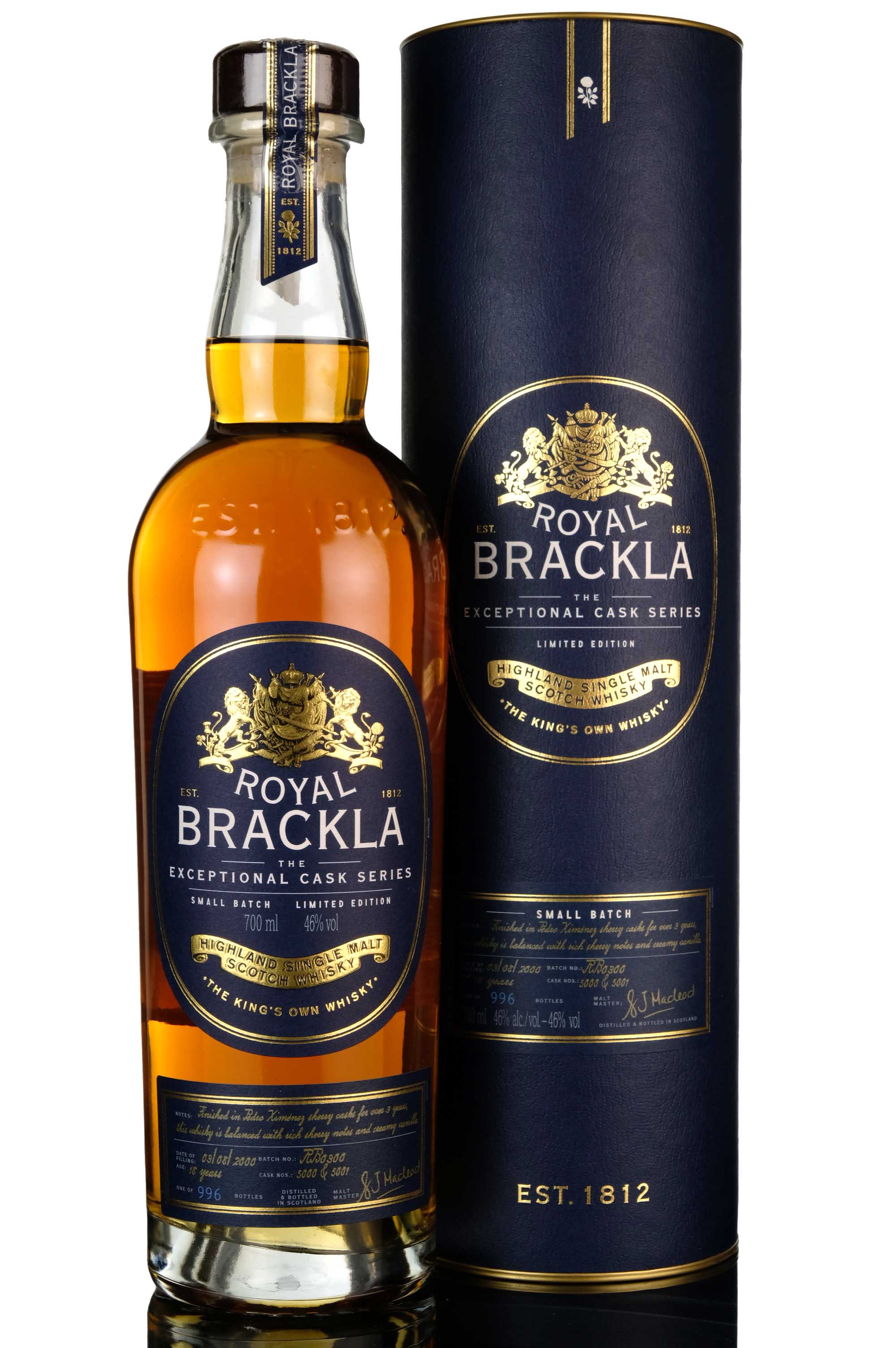 Royal Brackla 2000  18 Year Old  Exceptional Cask  Casks 5000  5001