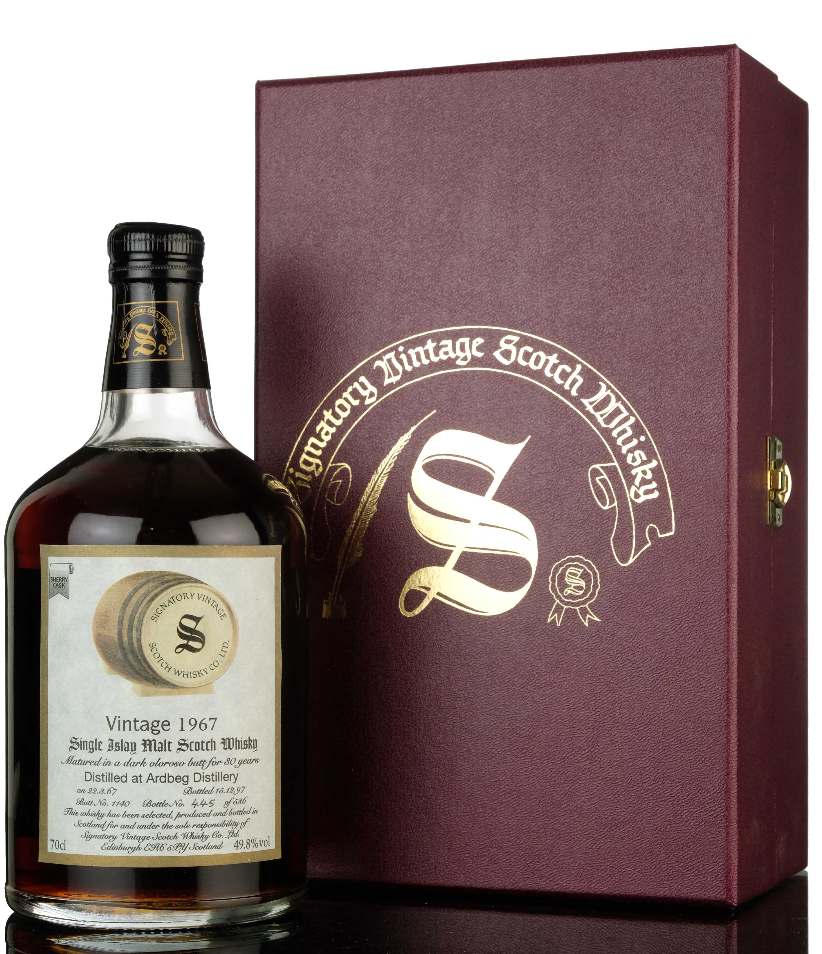 Ardbeg 1967-1997 - 30 Year Old - Signatory Vintage - Single Cask 1140 - Dark Oloroso