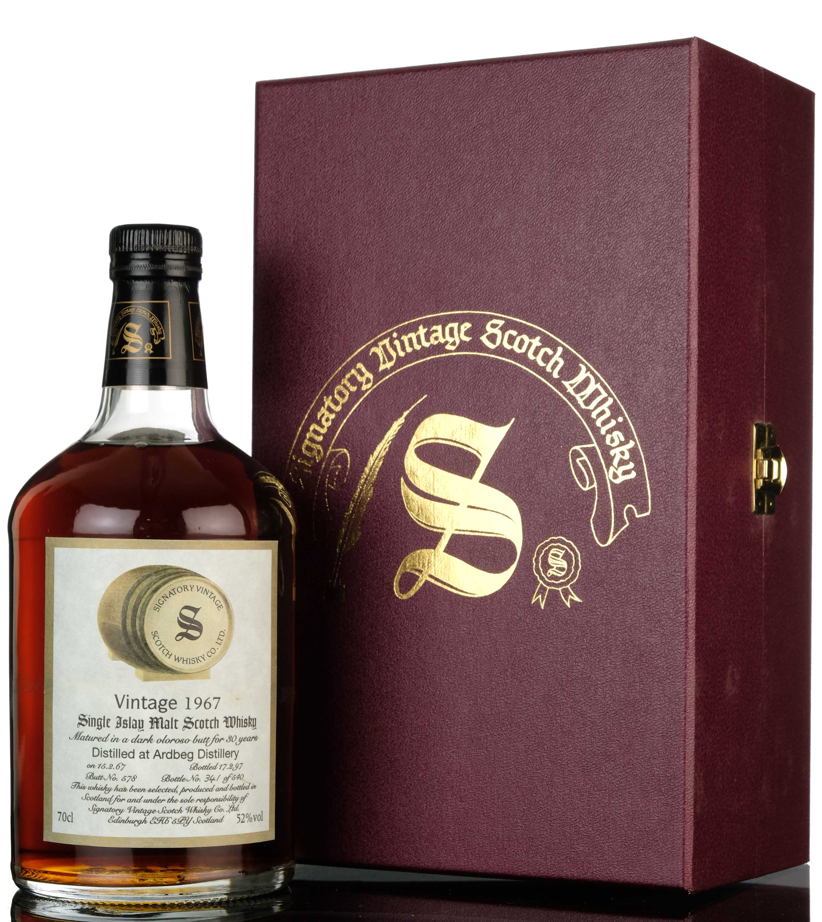 Ardbeg 1967-1997 - 30 Year Old - Signatory Vintage - Single Cask 578 - Dark Oloroso