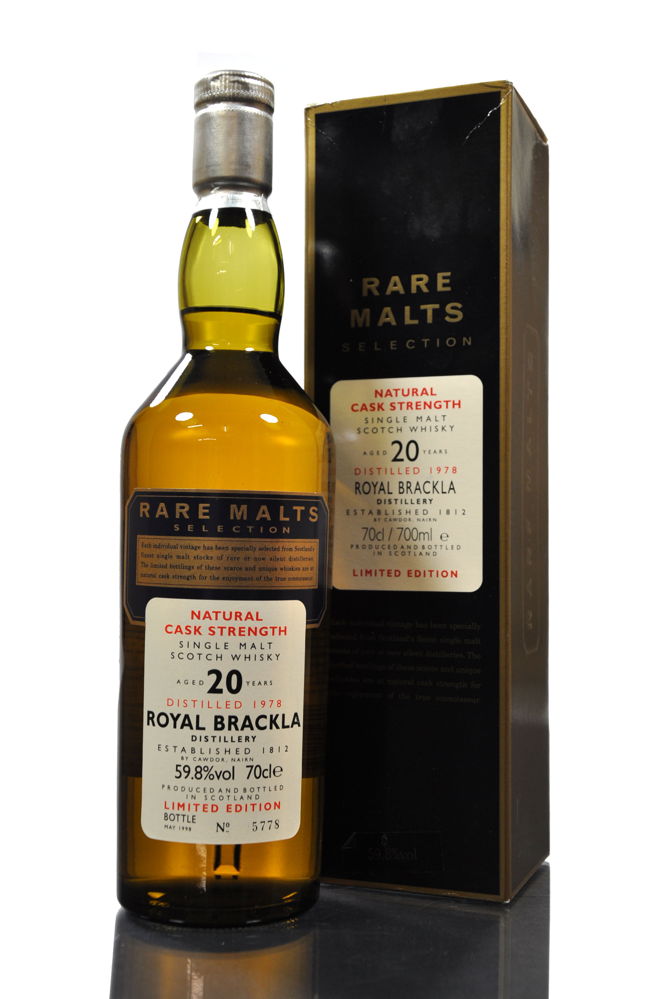 Royal Brackla 1978-1998 - 20 Year Old - Rare Malts 59.8%