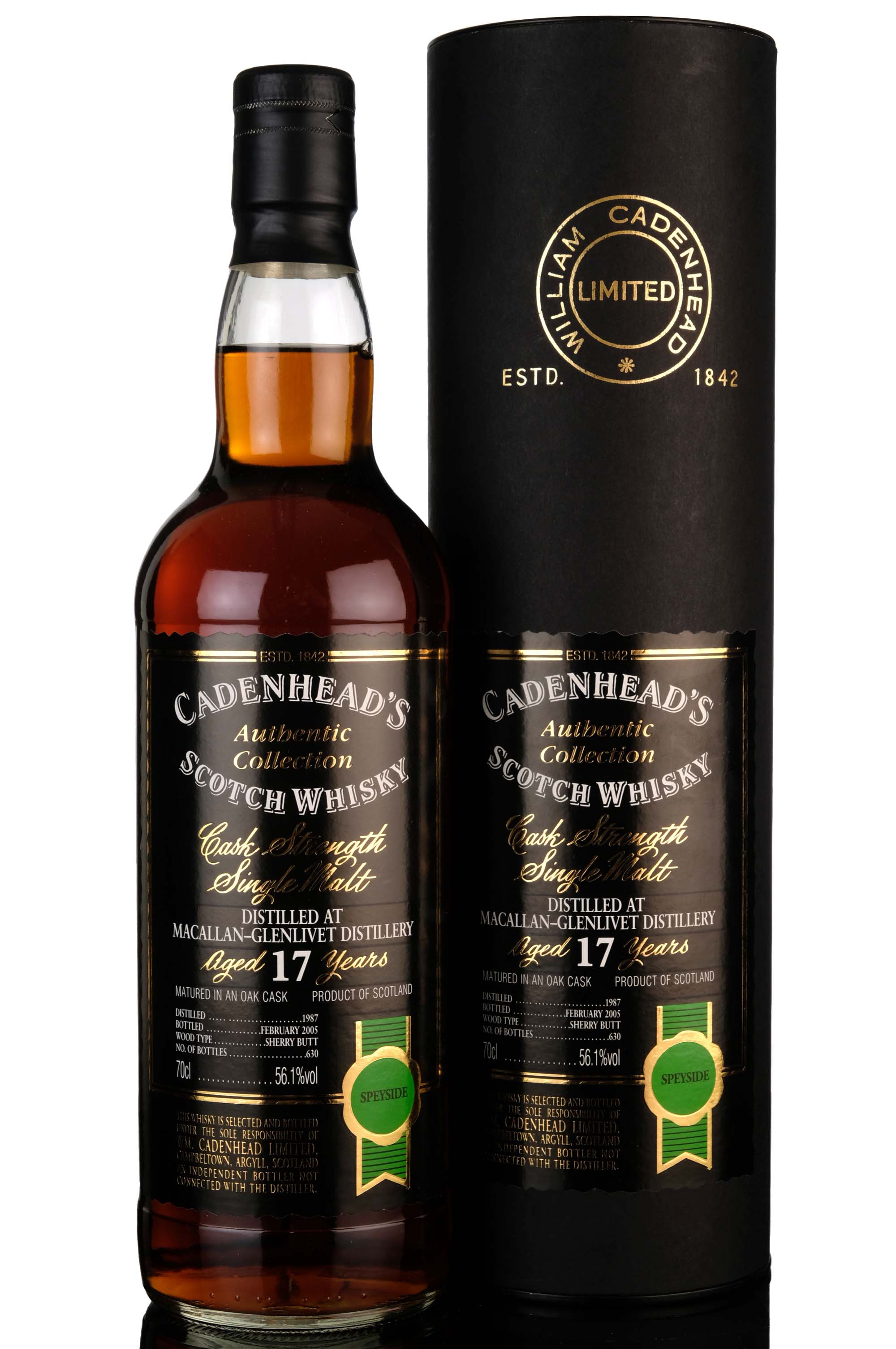 Macallan 1987-2005 - 17 Year Old - Cadenheads Authentic Collection