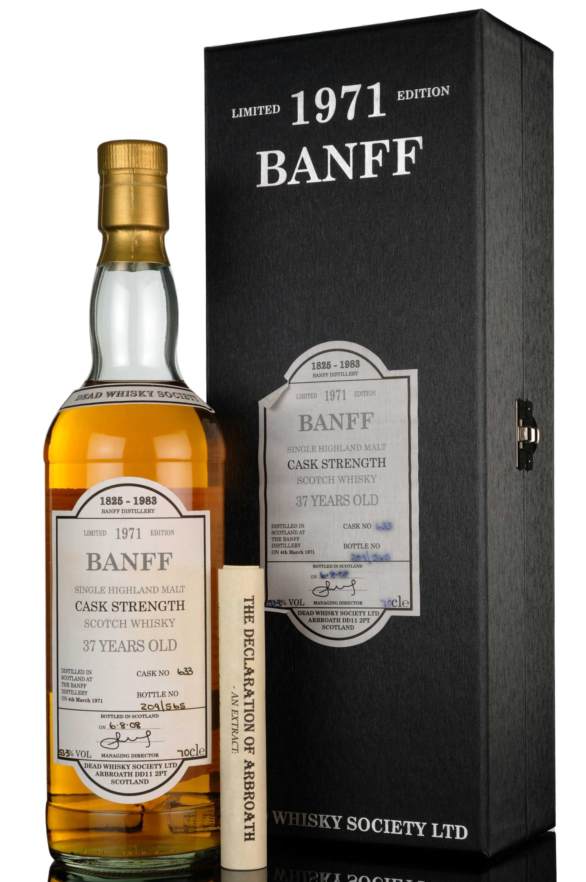 Banff 1971-2008 - 37 Year Old - Dead Whisky Society - Single Cask 633