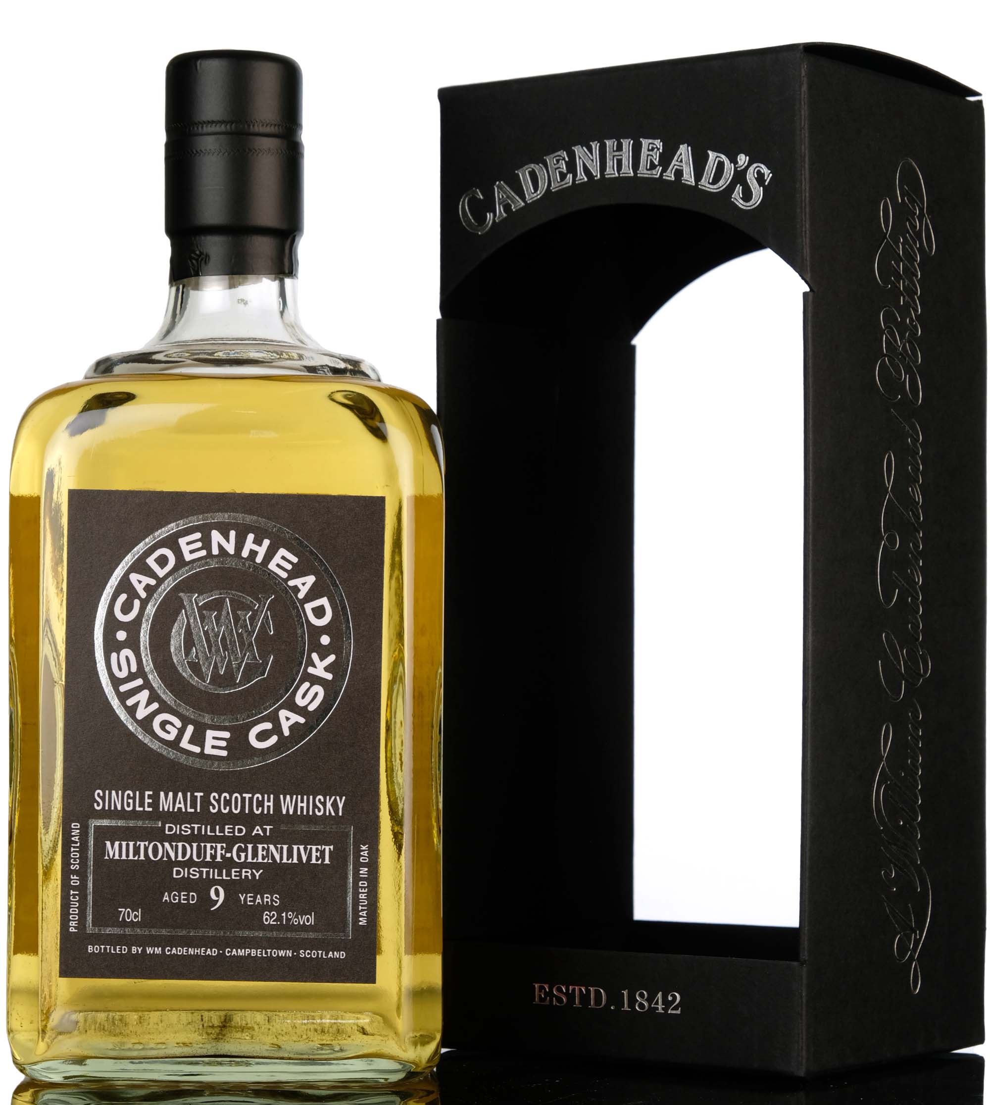 Miltonduff 2009-2018 - 9 Year Old - Cadenheads Black Label - Single Cask - Templars Of The