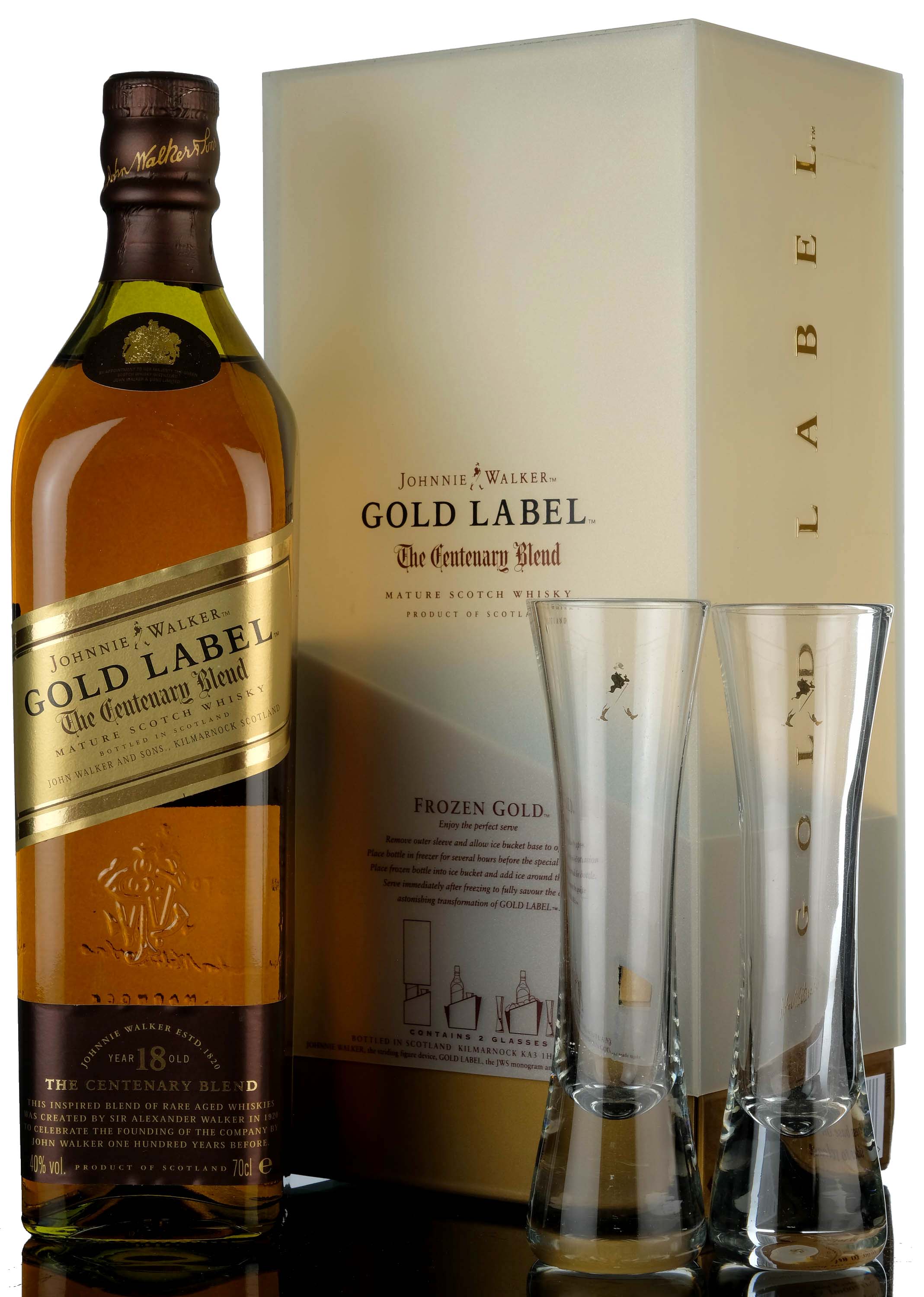 Johnnie Walker 18 Year Old - Gold Label - The Centenary Blend - Presentation Set