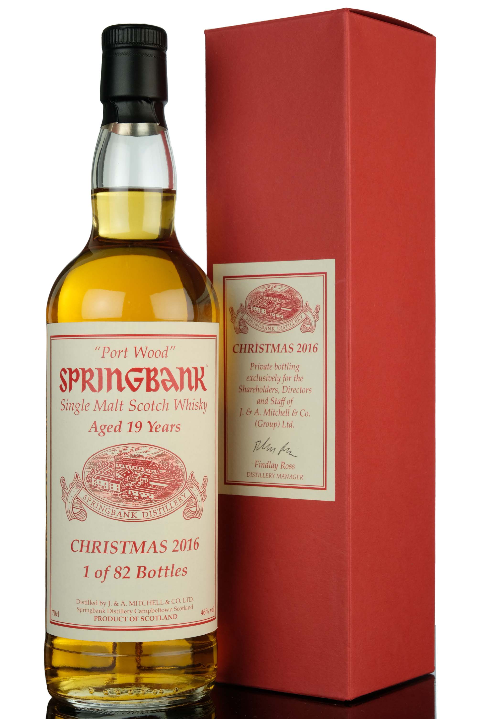 Springbank 19 Cadenheads Christmas 2016 Private Bottling For Shareholders Di