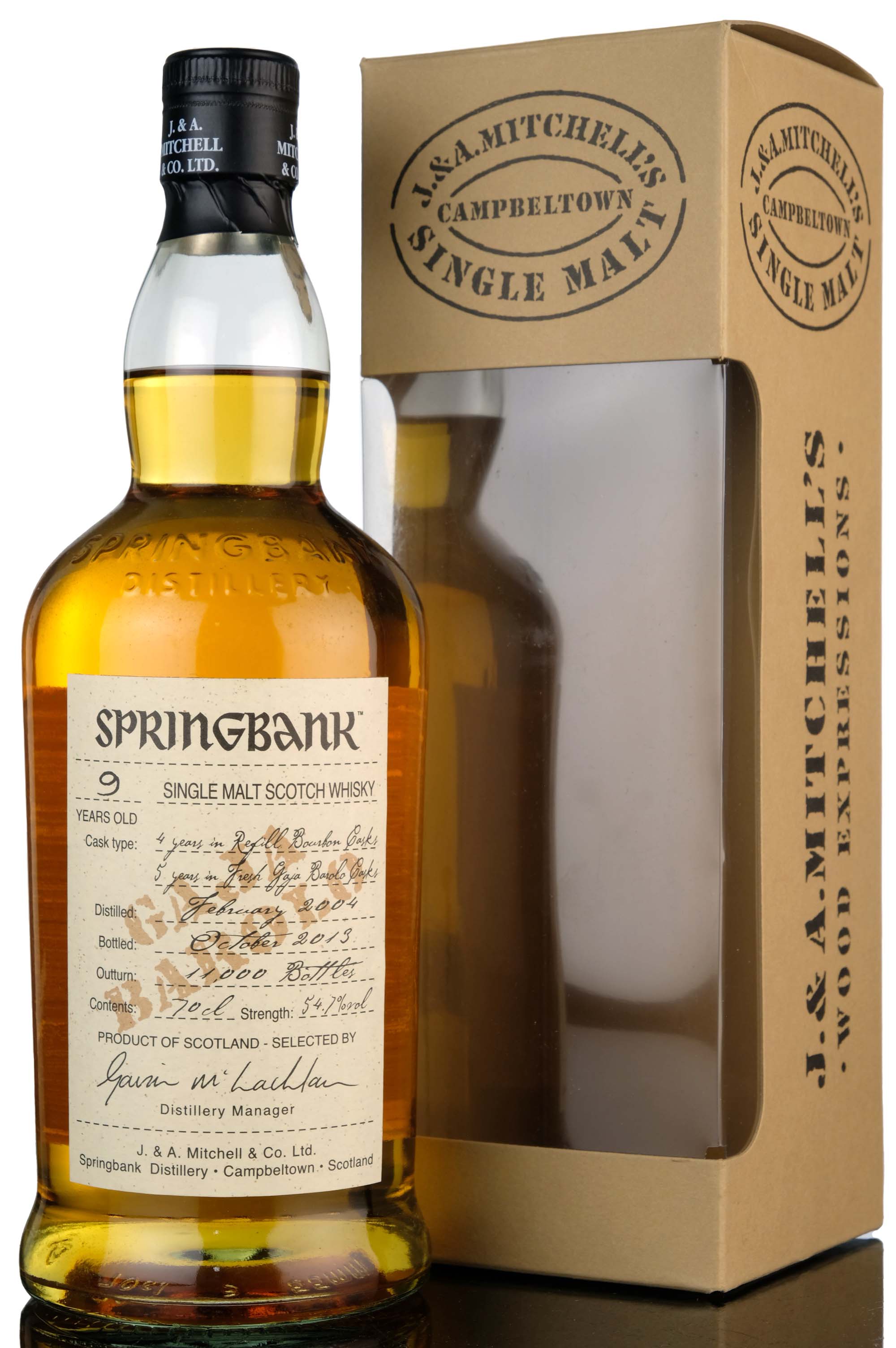 Springbank 2004-2013 - 9 Year Old - Gaja Barolo