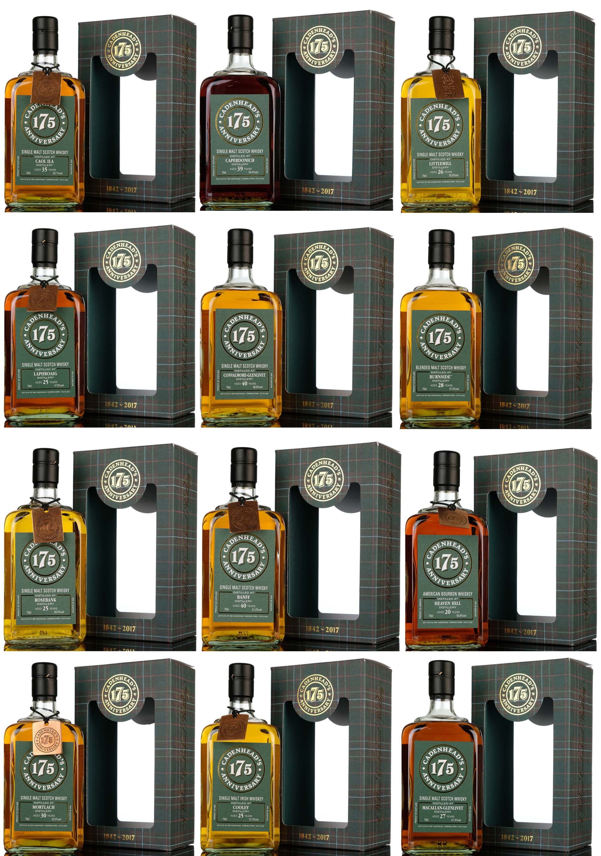 Cadenheads 175th Anniversary - Full Set Of 12