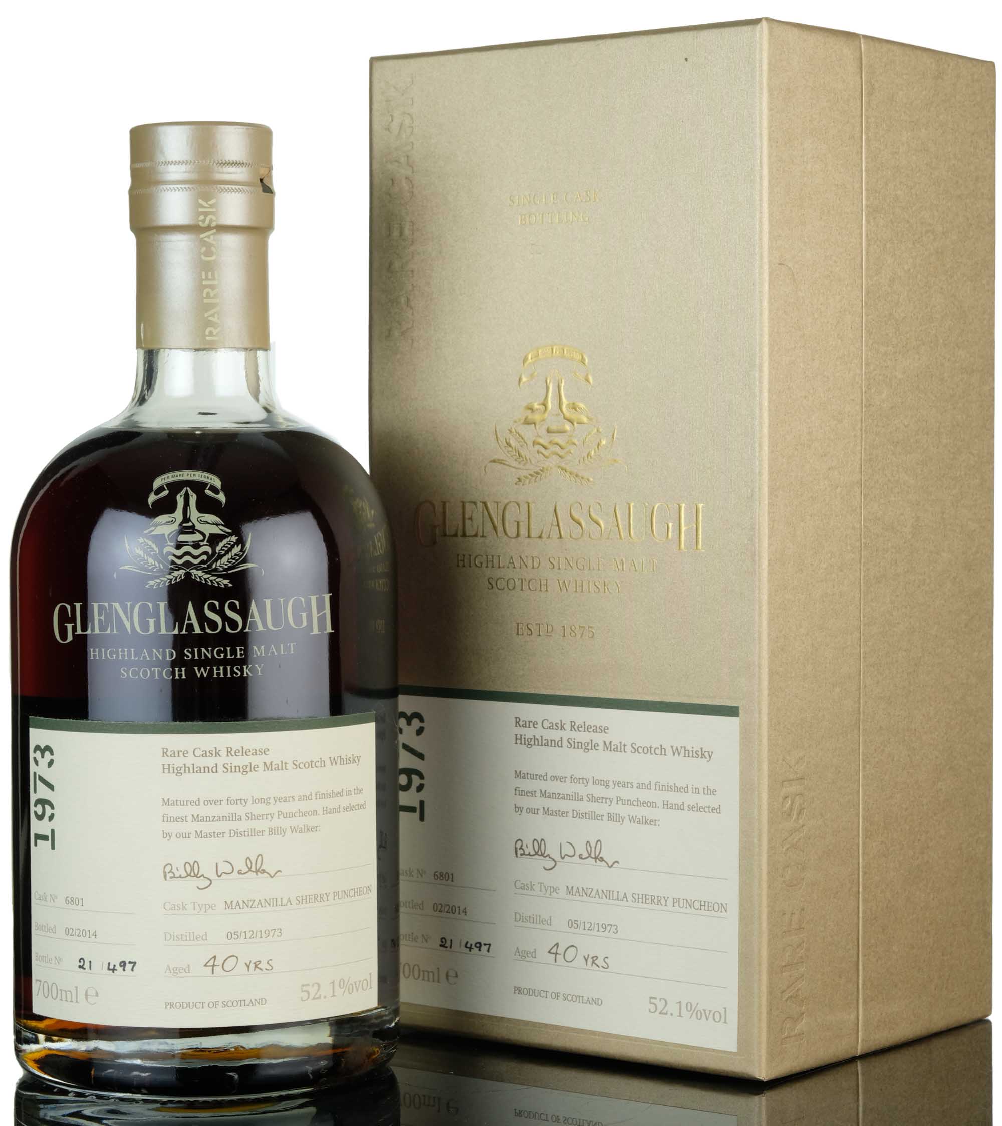 Glenglassaugh 1973-2014 - 40 Year Old - Single Cask 6801 - Rare Cask Release