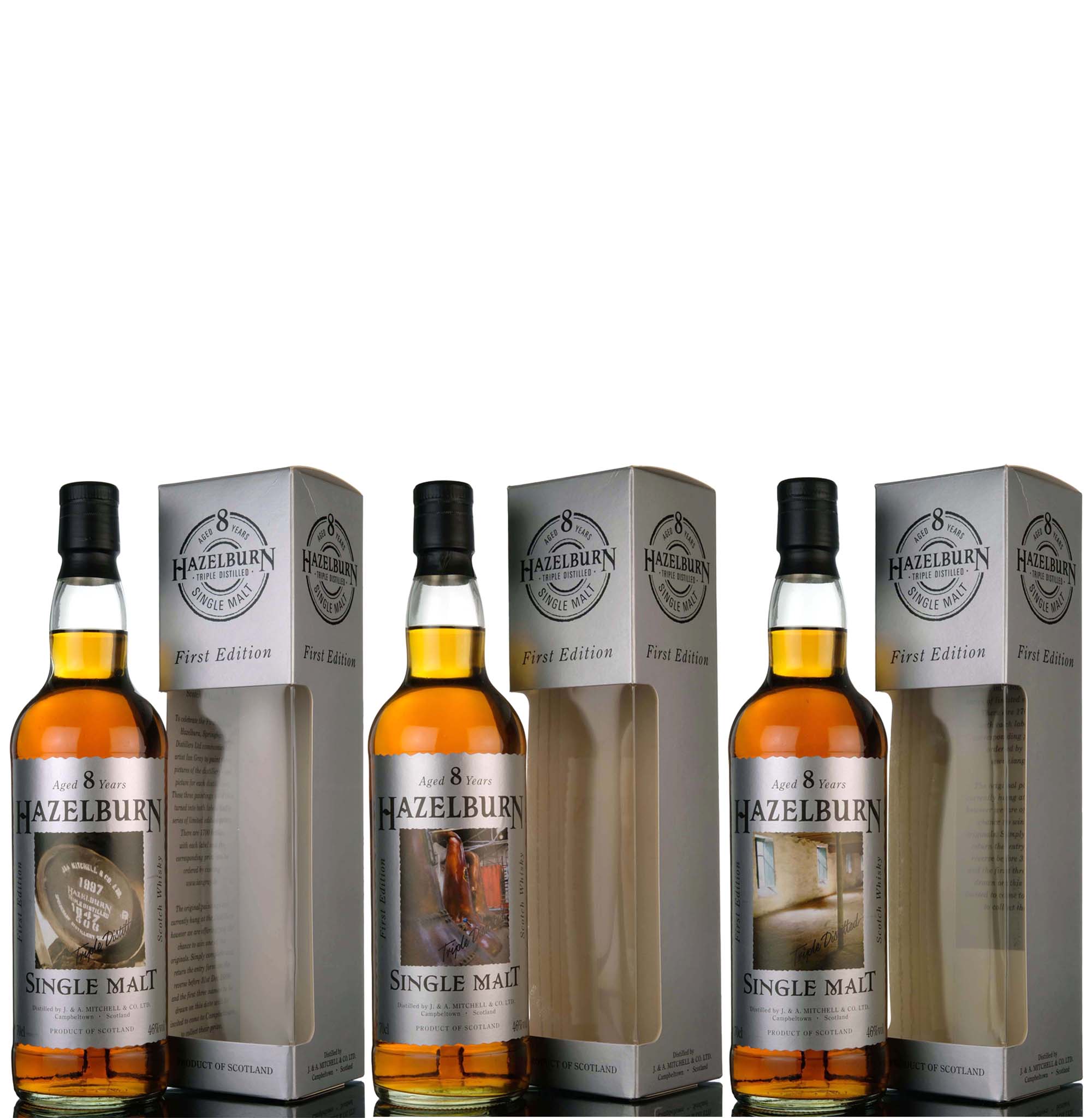 Hazelburn 8 Year Old - First Edition - 2005 Release - Full Set