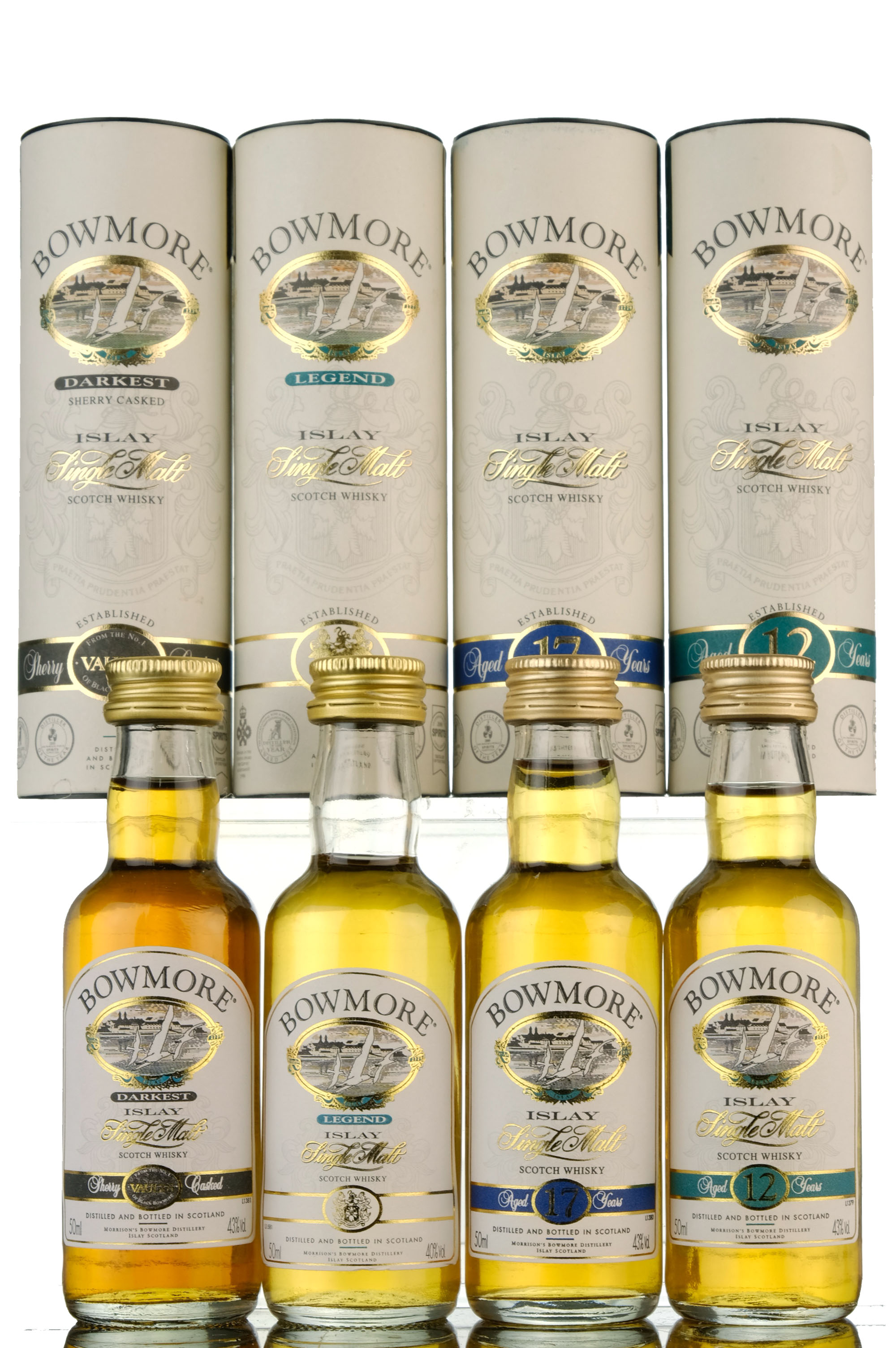 4 x Bowmore Miniatures