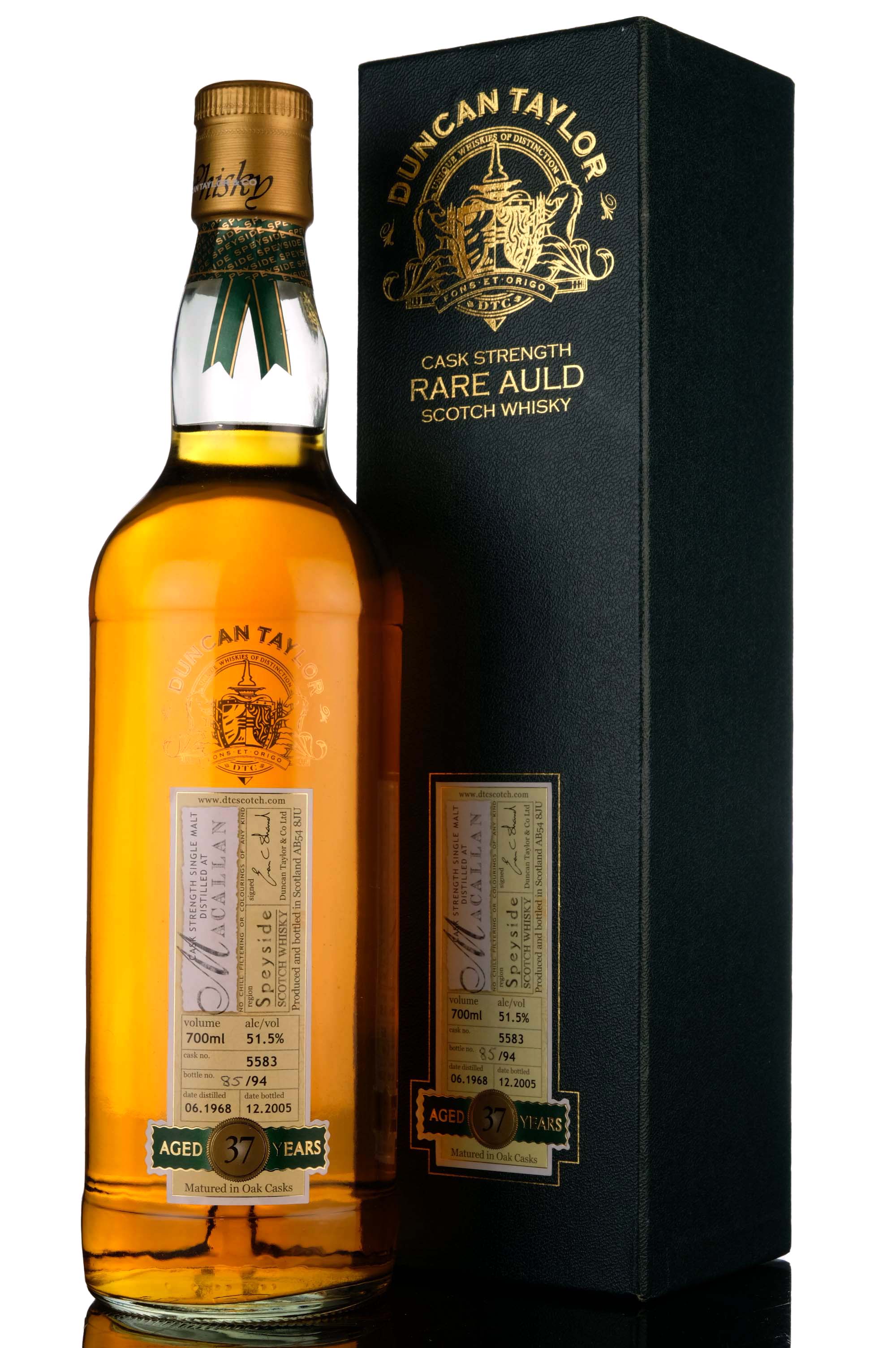 Macallan 1968-2005 - 37 Year Old - Duncan Taylor - Rare Auld - Single Cask 5583