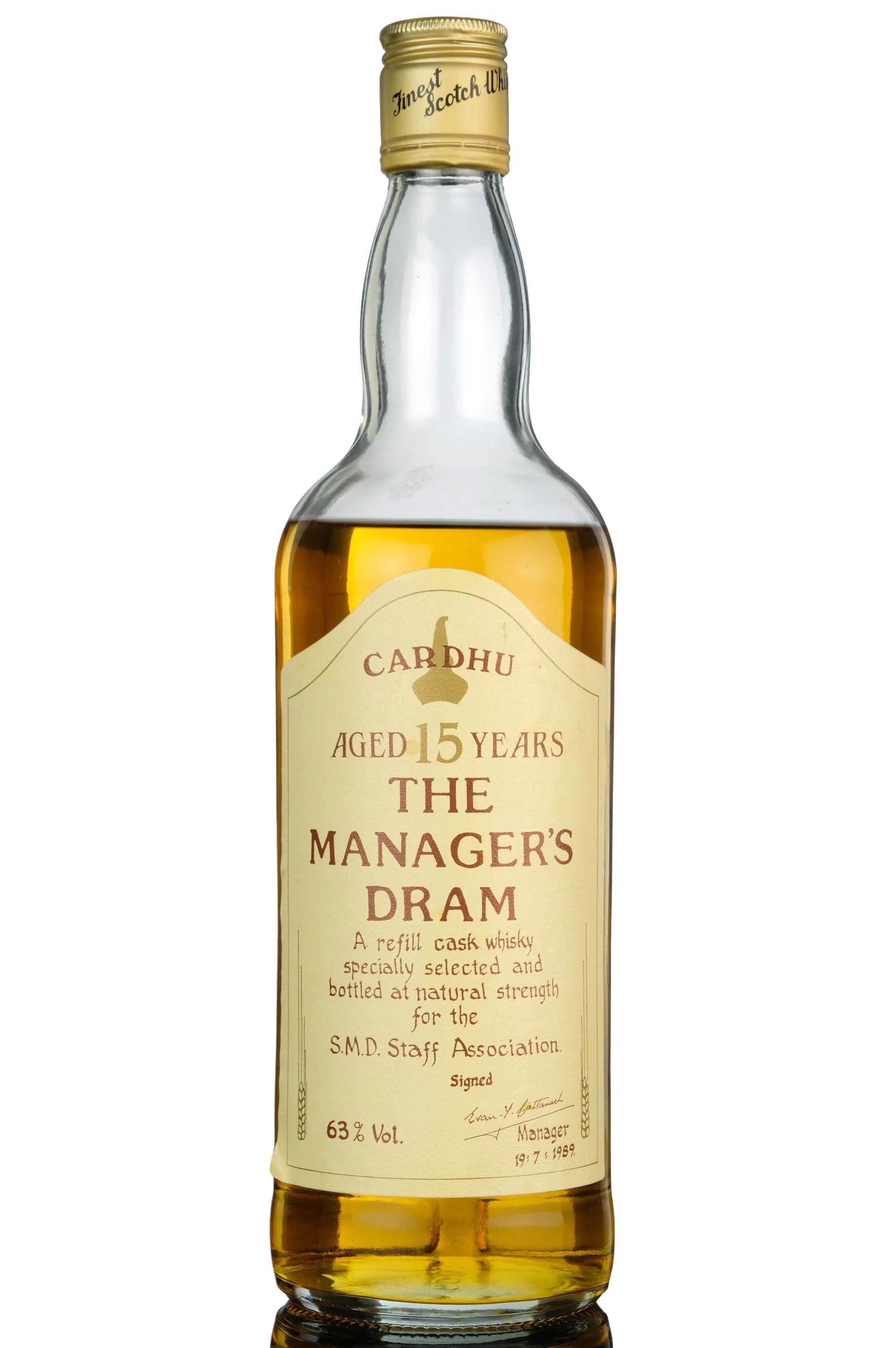 Cardhu 15 Year Old - Managers Dram 1989