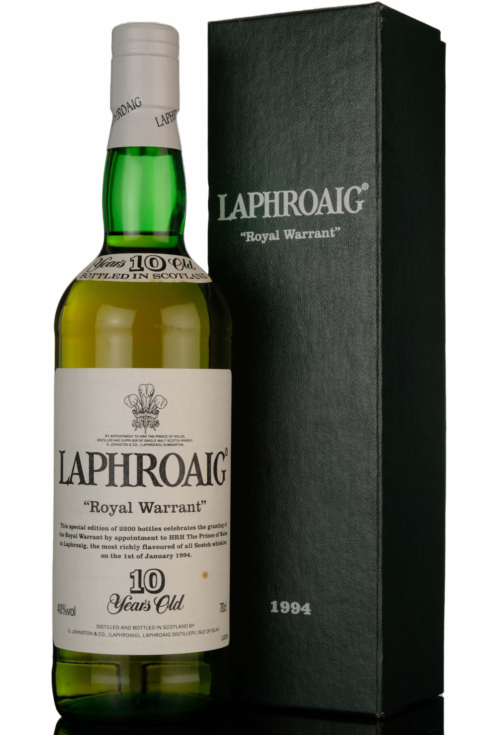 Laphroaig 10 Year Old - Royal Warrant 1994